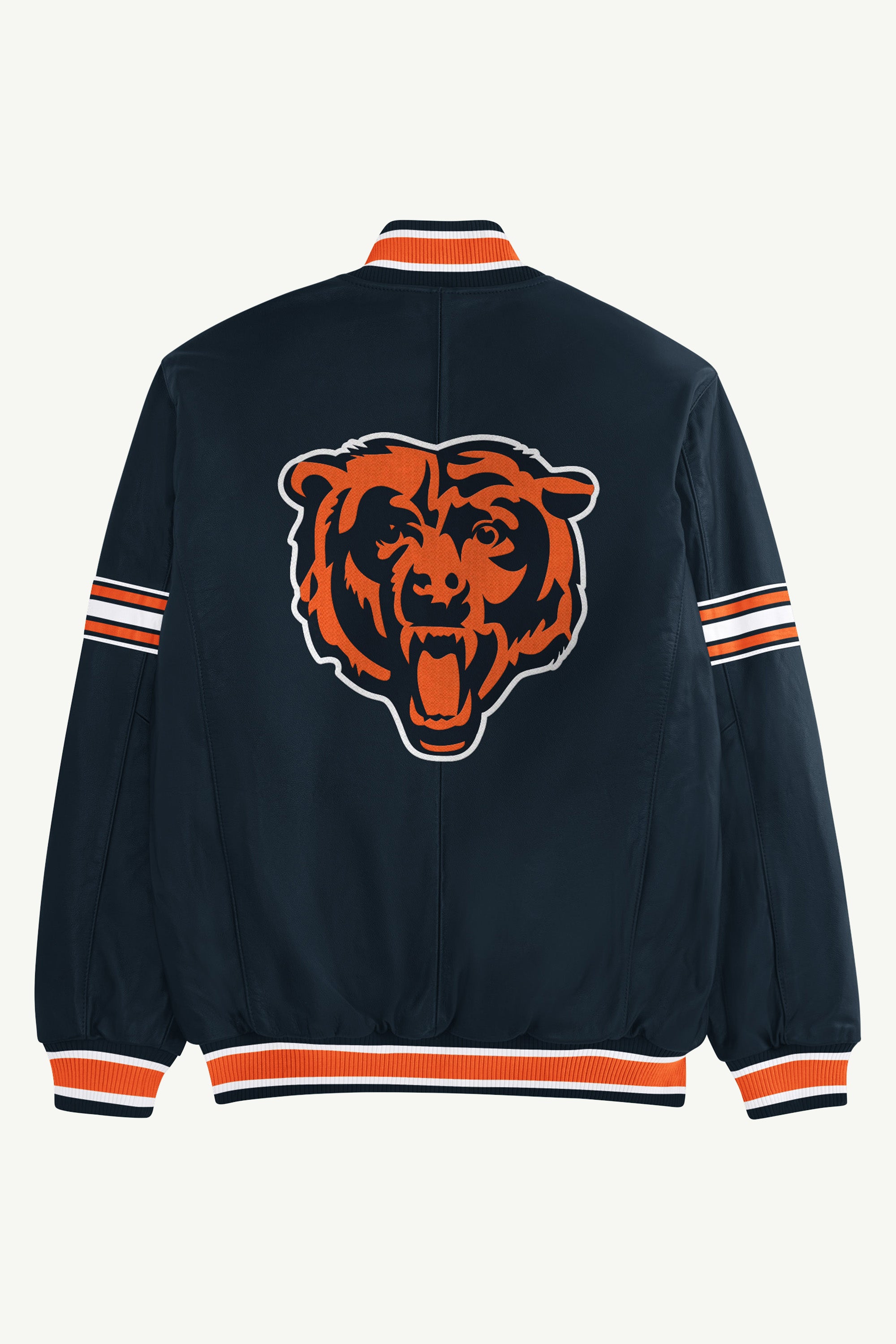 MENS CHICAGO BEARS VARSITY LEATHER JACKET View 2 | NFL MENS CHICAGO BEARS VARSITY LEATHER JACKET View 2 | NFL