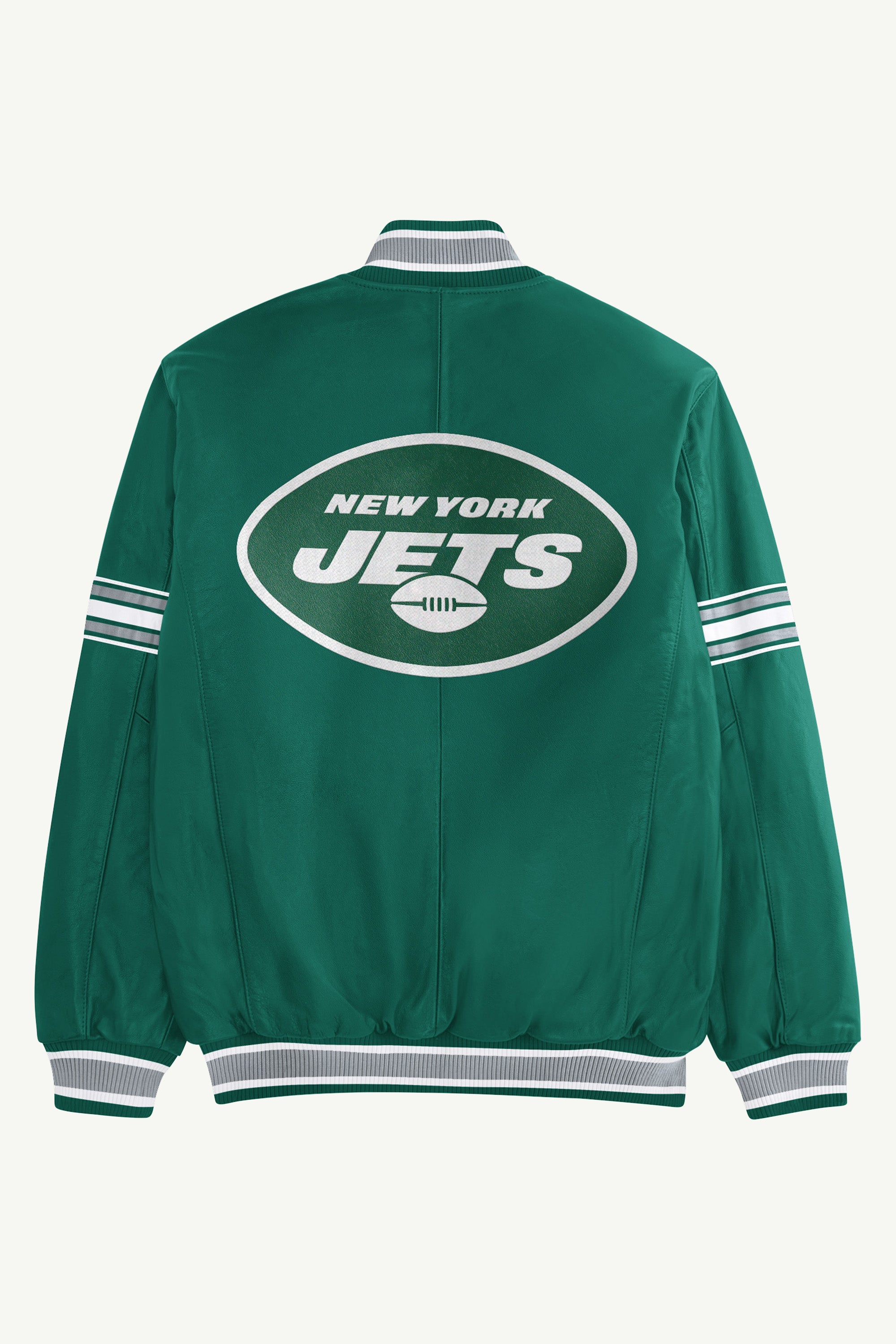 MENS NEW YORK JETS VARSITY LEATHER JACKET View 2 | NFL MENS NEW YORK JETS VARSITY LEATHER JACKET View 2 | NFL