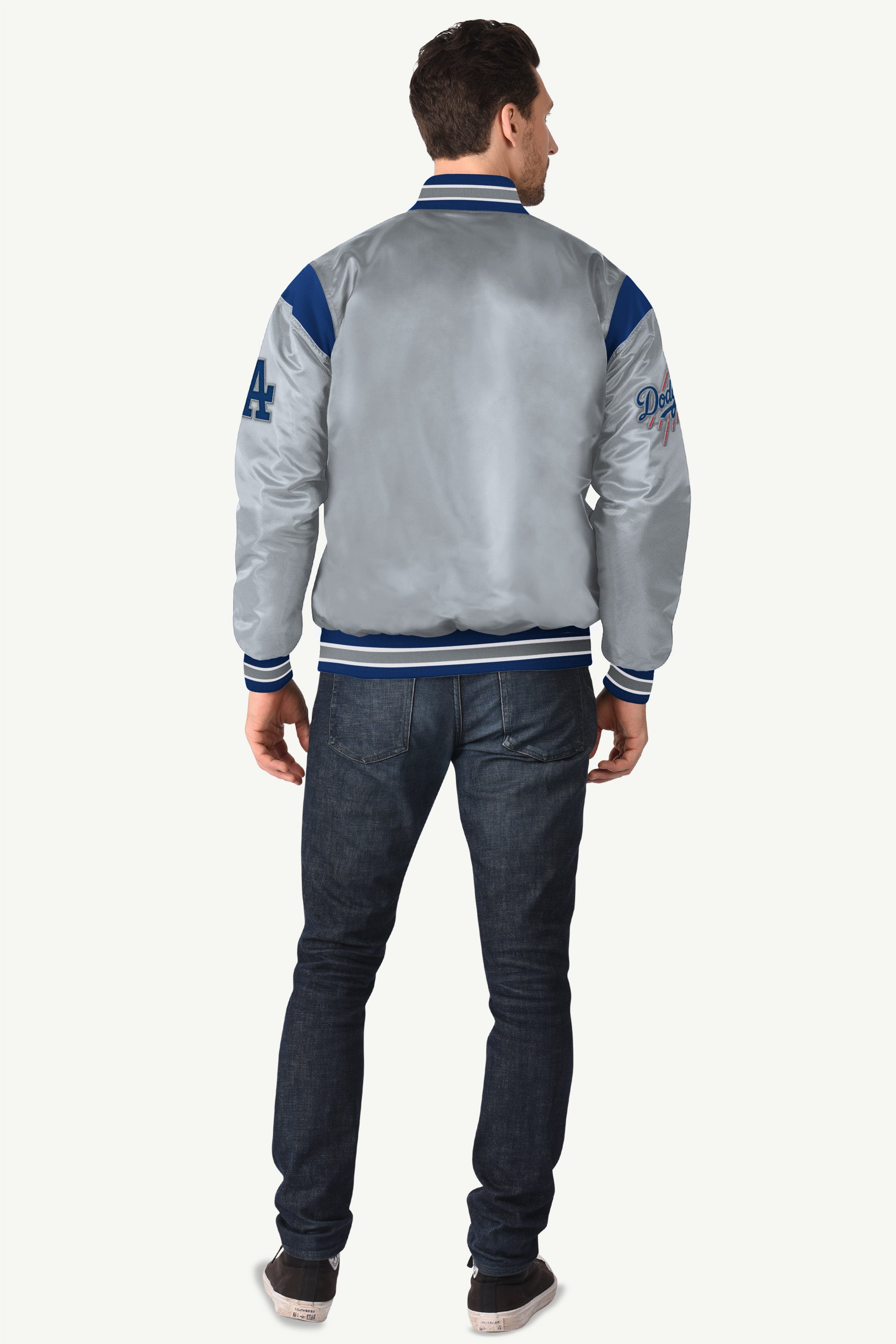 MENS LOS ANGELES DODGERS SATIN VARSITY JACKET View 2 | Los Angeles Dodgers