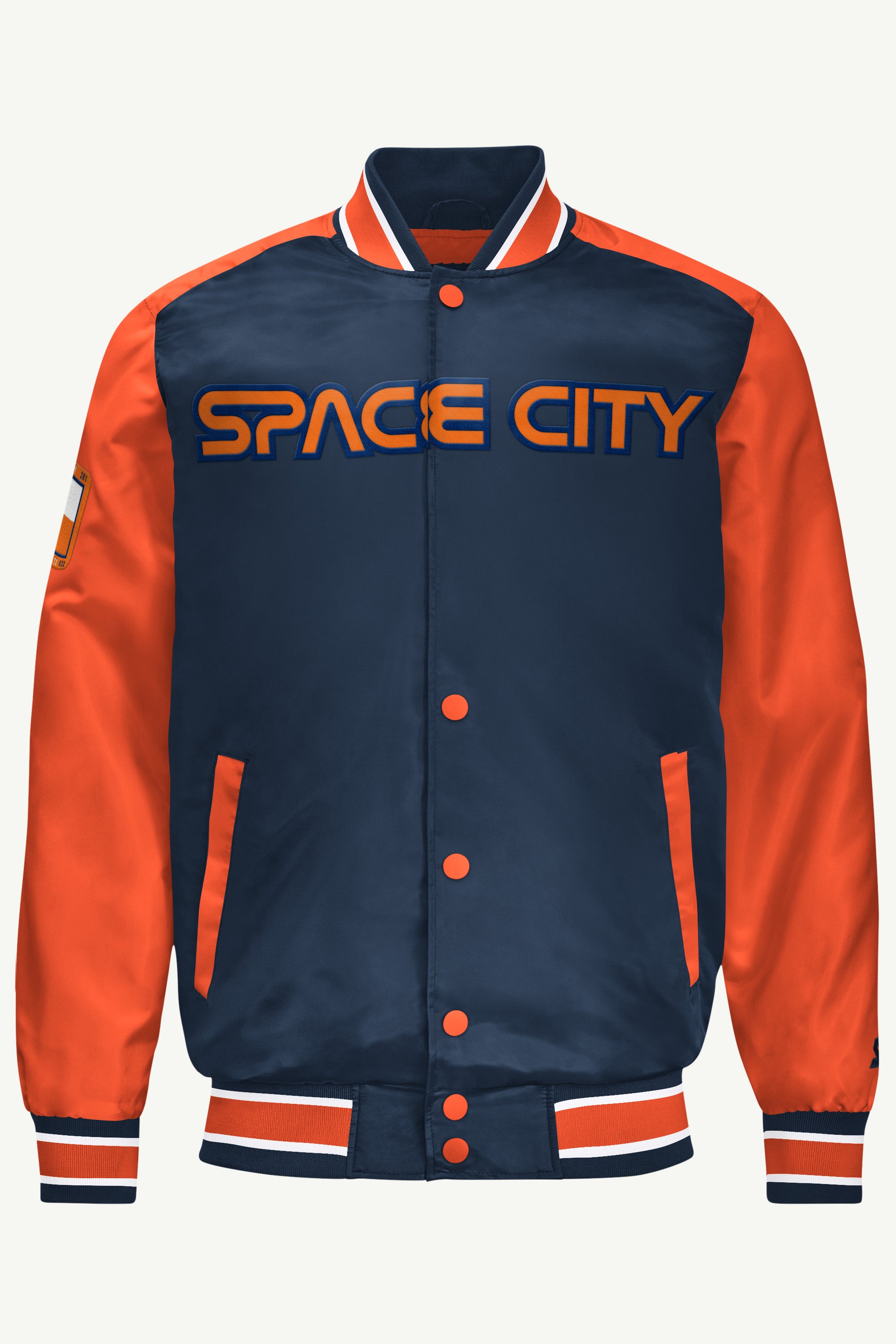 MENS HOUSTON ASTROS SATIN VARSITY JACKET View 1 | STARTER CLASSICS