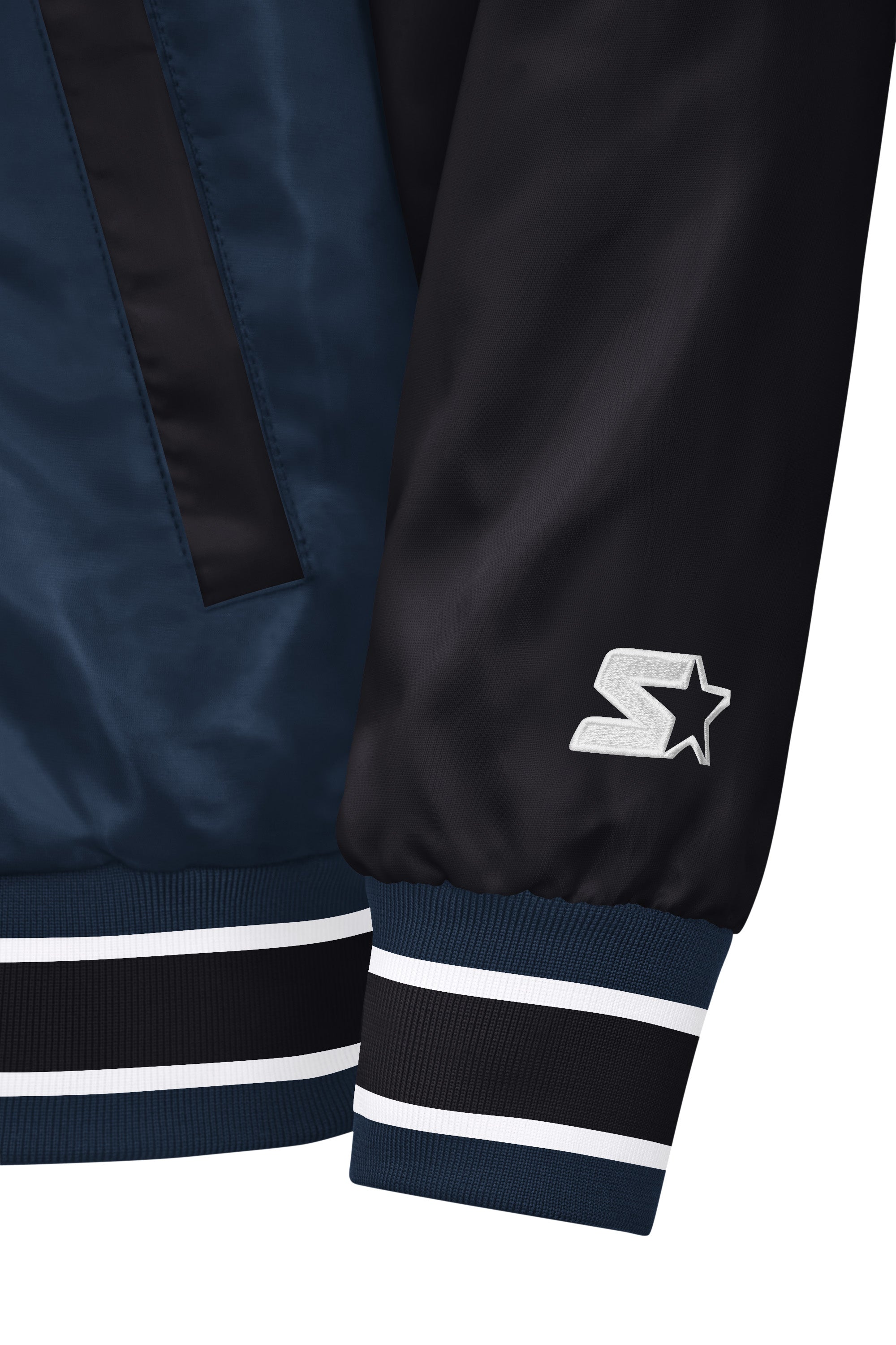 MENS SEATTLE MARINERS SATIN VARSITY JACKET View 4 | STARTER CLASSICS