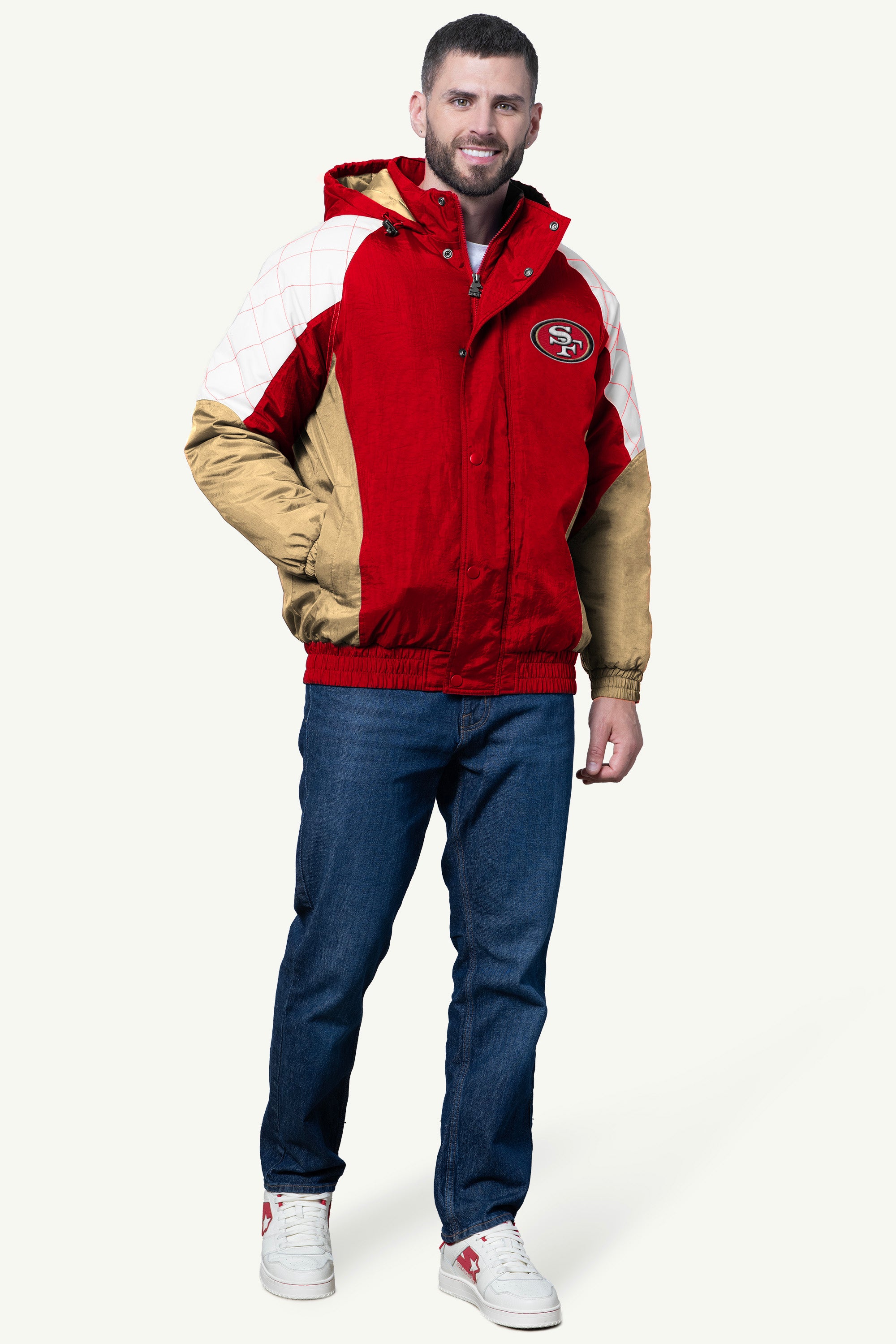 MENS SAN FRANCISCO 49ERS NYLON JACKET View 3 | San Francisco 49ers