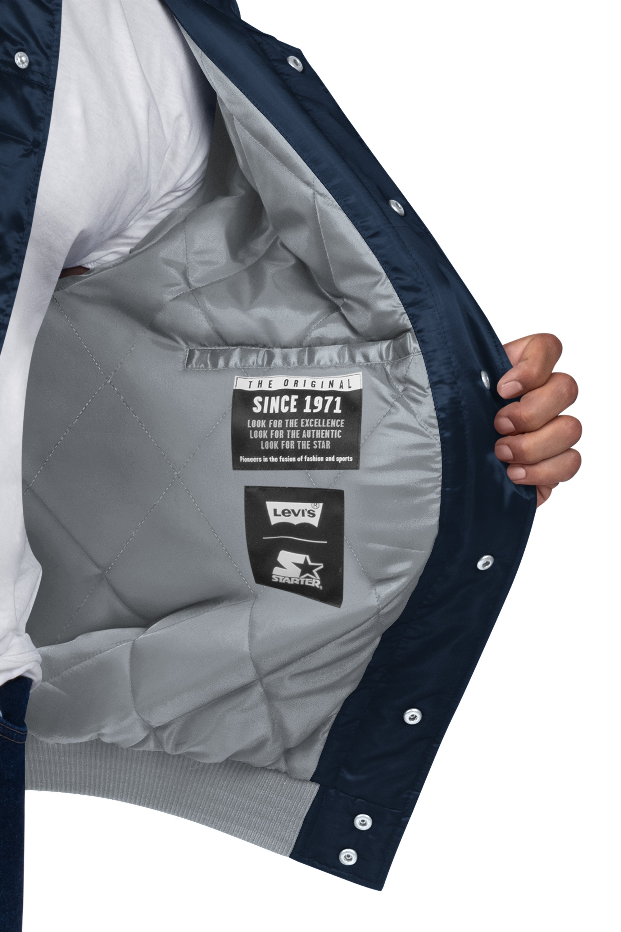 STARTER X LEVI'S DALLAS COWBOYS SATIN FULL-SNAP JACKET View 3