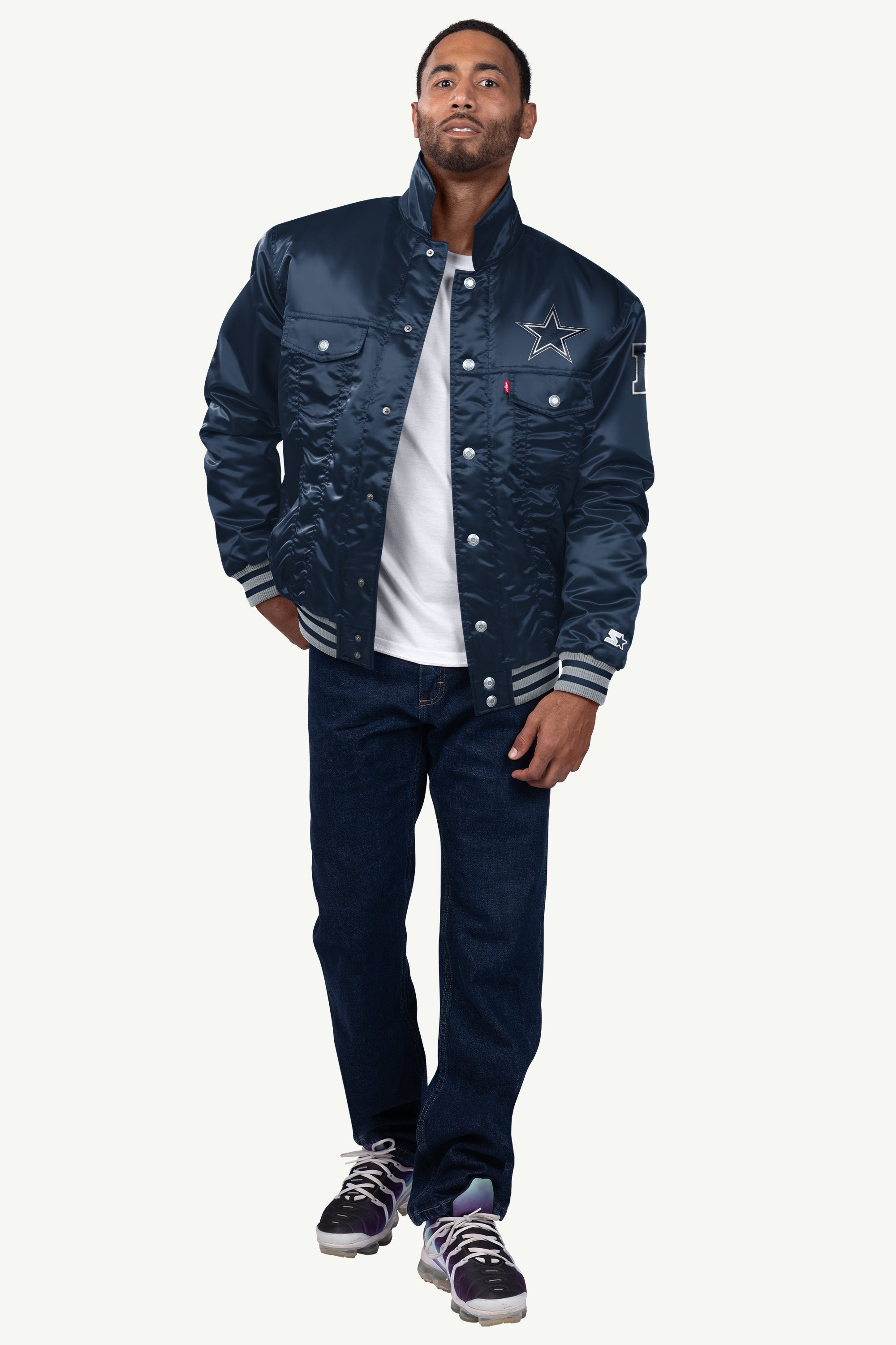 STARTER X LEVI'S DALLAS COWBOYS SATIN FULL-SNAP JACKET View 4