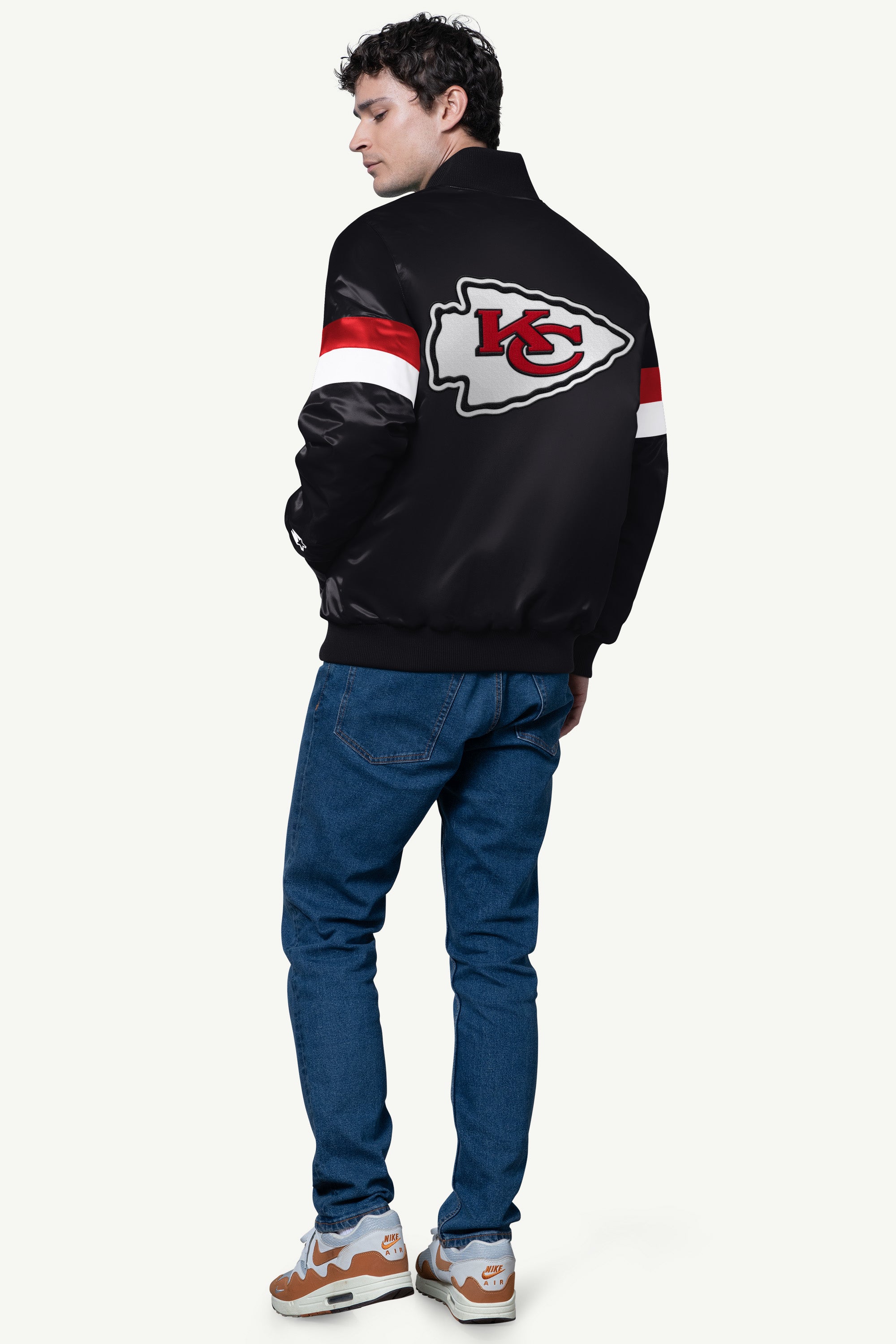 MENS KANSAS CITY CHIEFS SATIN VARSITY JACKET View 2 | Men's Hoodies