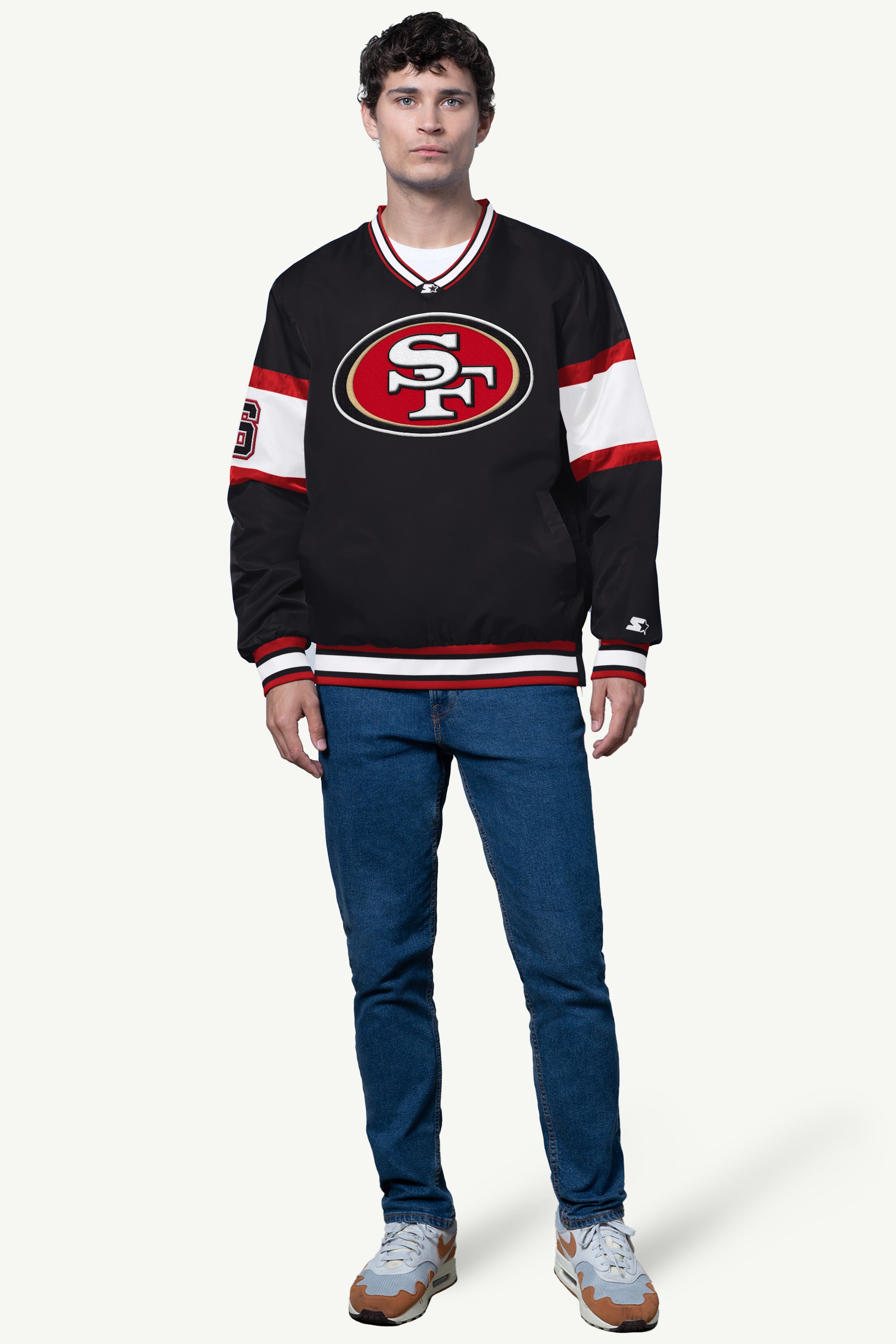 MENS SAN FRANCISCO 49ERS V NECK PULLOVER View 3 | San Francisco 49ers