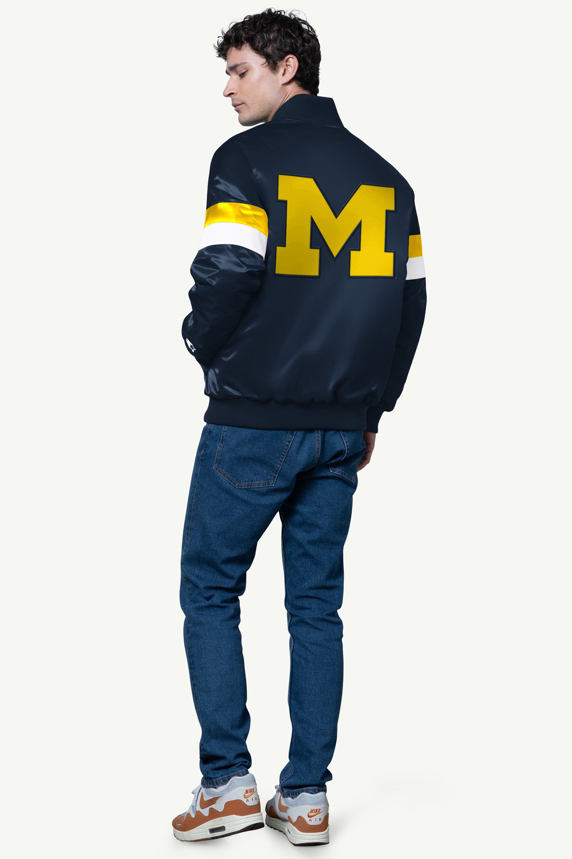 MENS MICHIGAN WOLVERINES SATIN VARSITY JACKET View 2 | Products MENS MICHIGAN WOLVERINES SATIN VARSITY JACKET View 2 | Products