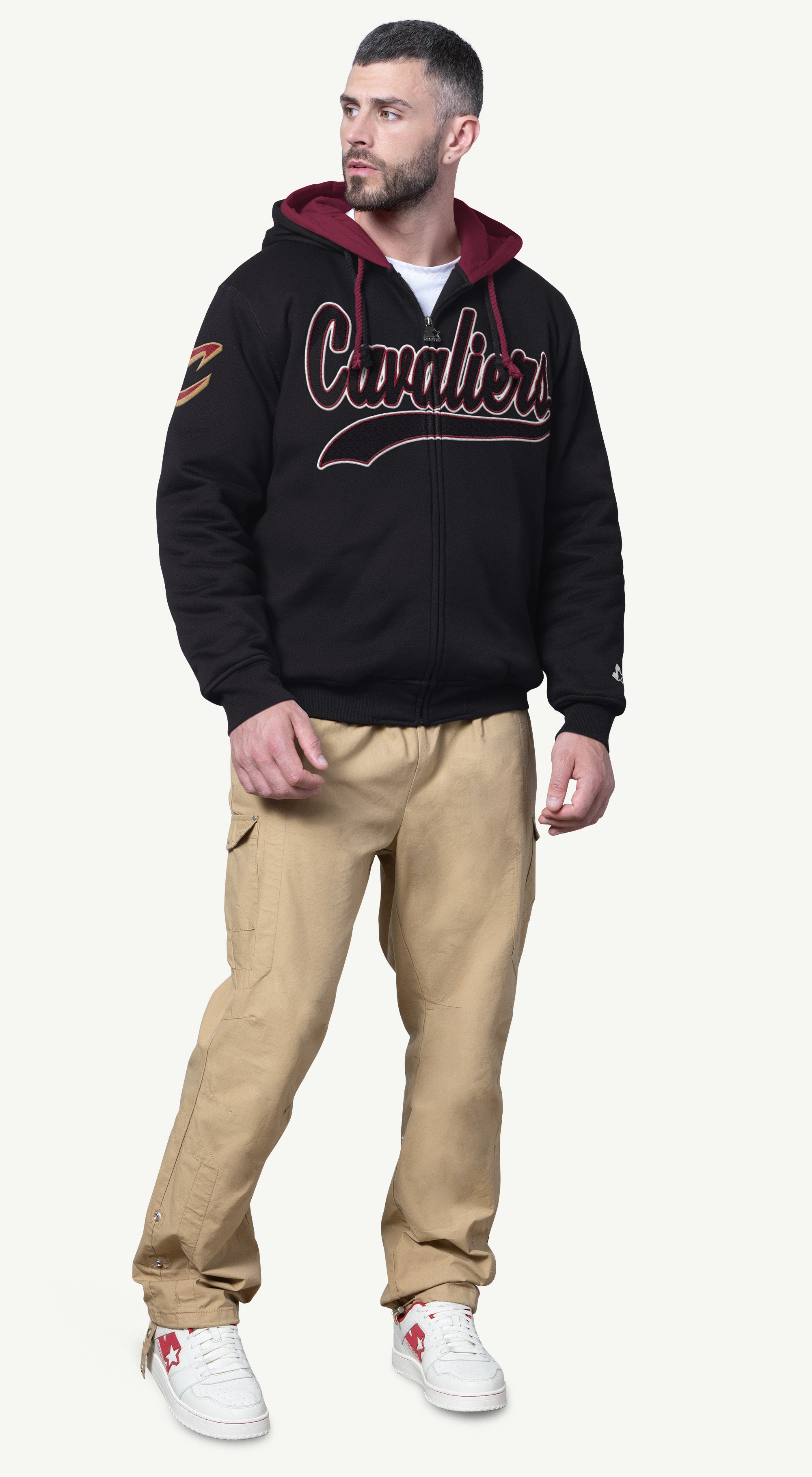 MENS CLEVELAND CAVALIERS ZIP UP SWEATSHIRT View 3