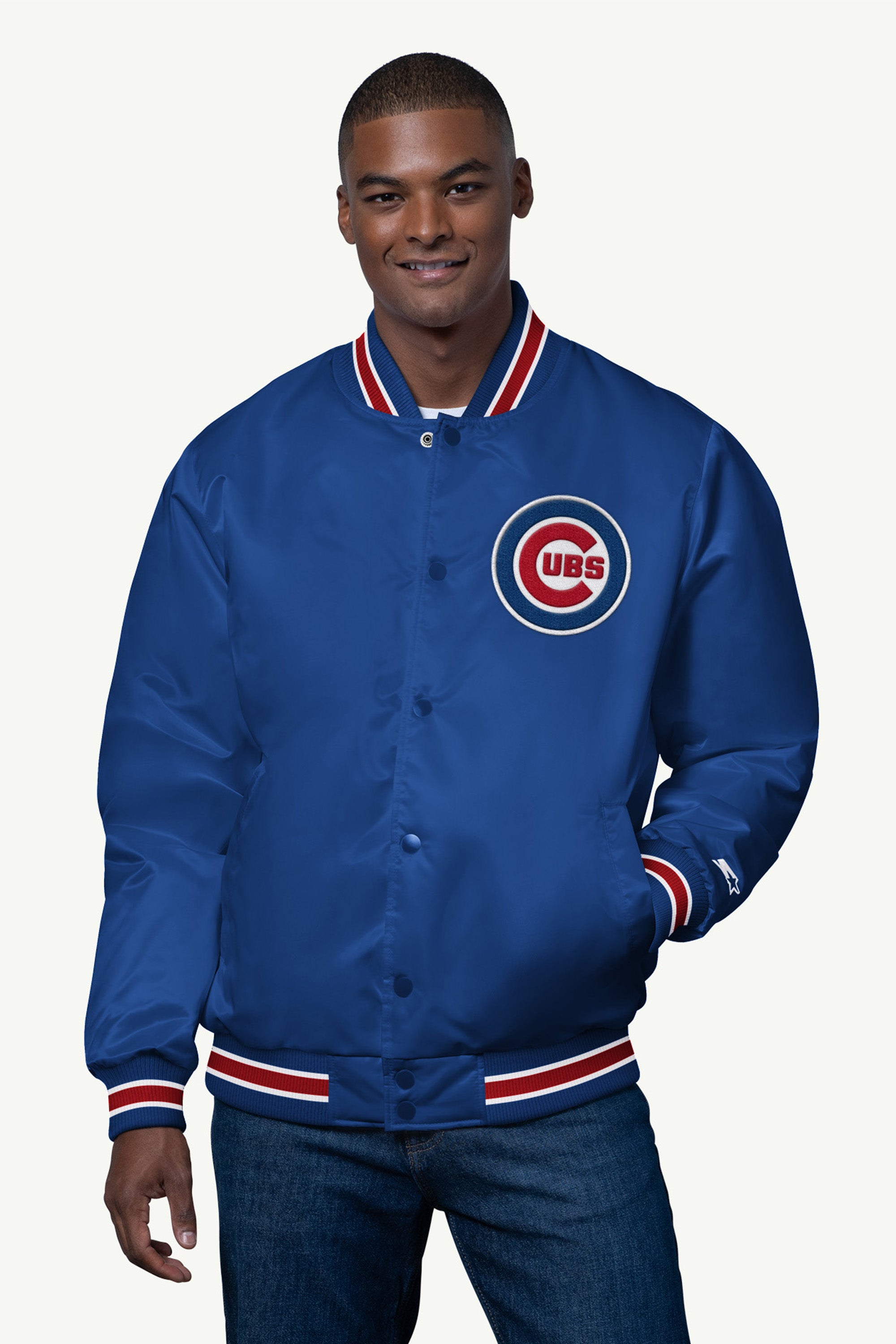 MENS CHICAGO CUBS SATIN VARSITY JACKET View 1 | Gifts Under $200 MENS CHICAGO CUBS SATIN VARSITY JACKET View 1 | Gifts Under $200