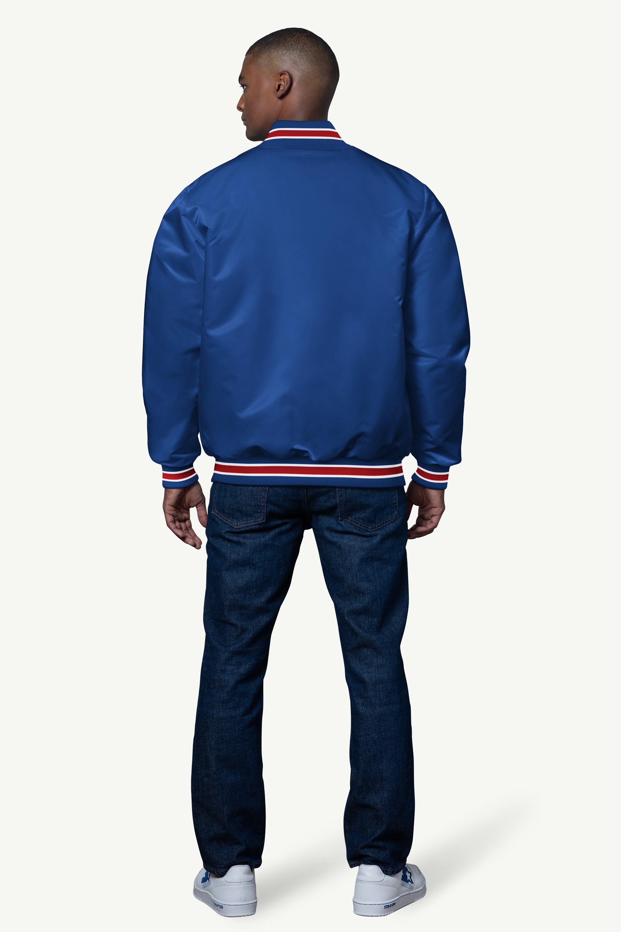 MENS CHICAGO CUBS SATIN VARSITY JACKET View 2 | Gifts Under $200