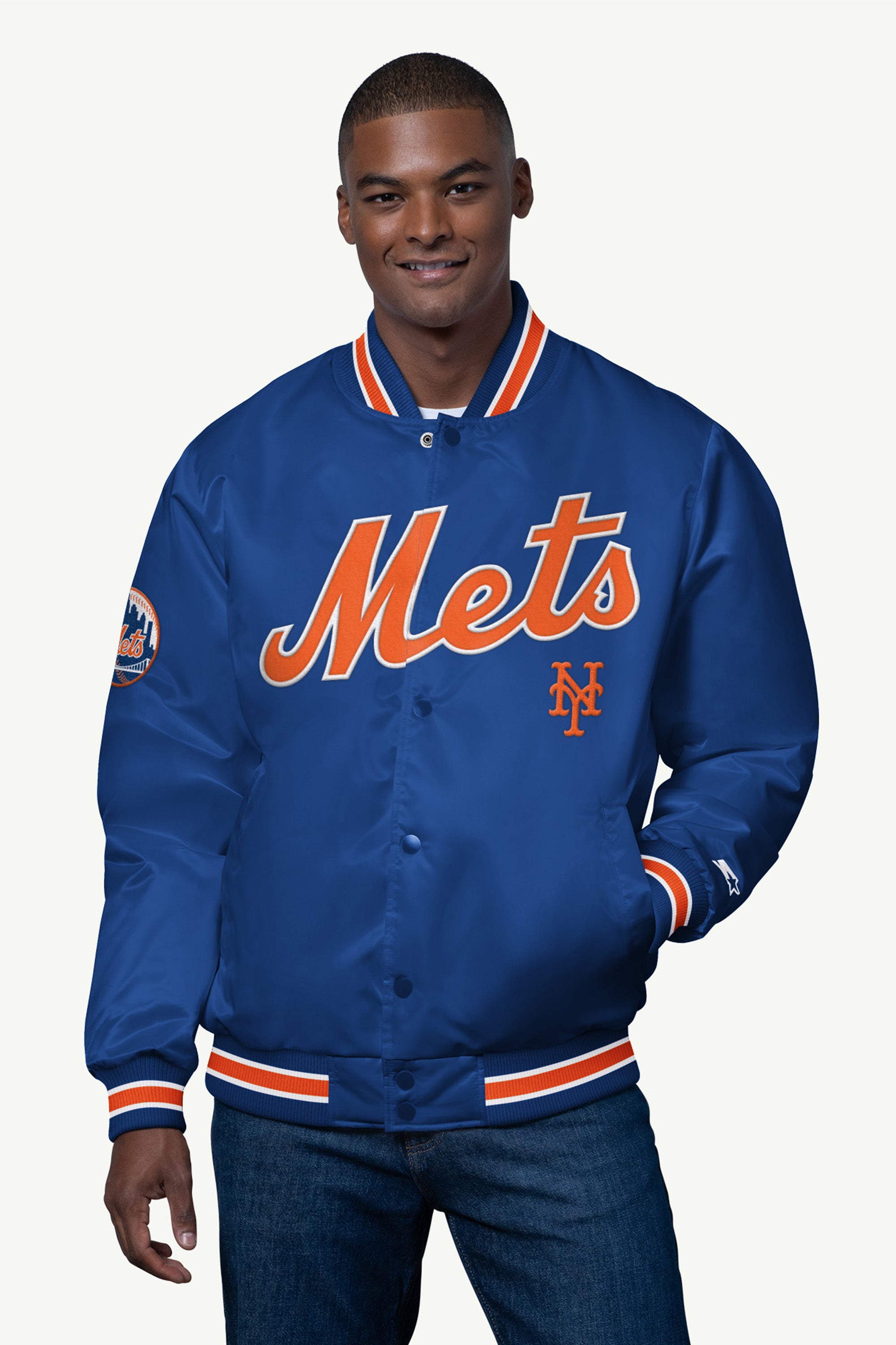 MENS NEW YORK METS SATIN VARSITY JACKET View 1 | Gifts Under $200 MENS NEW YORK METS SATIN VARSITY JACKET View 1 | Gifts Under $200
