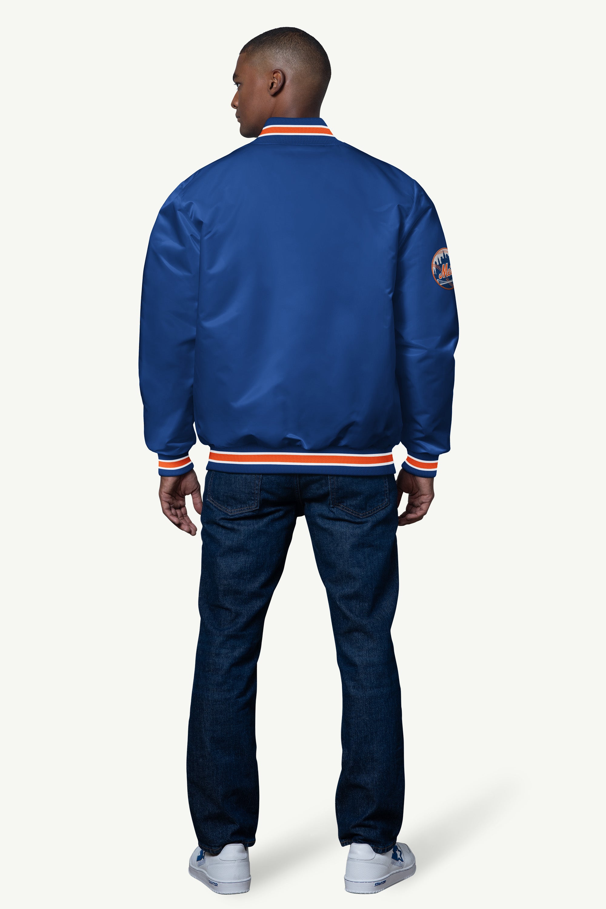 Mens New York Mets Satin Varsity Jacket | MLB | Starter