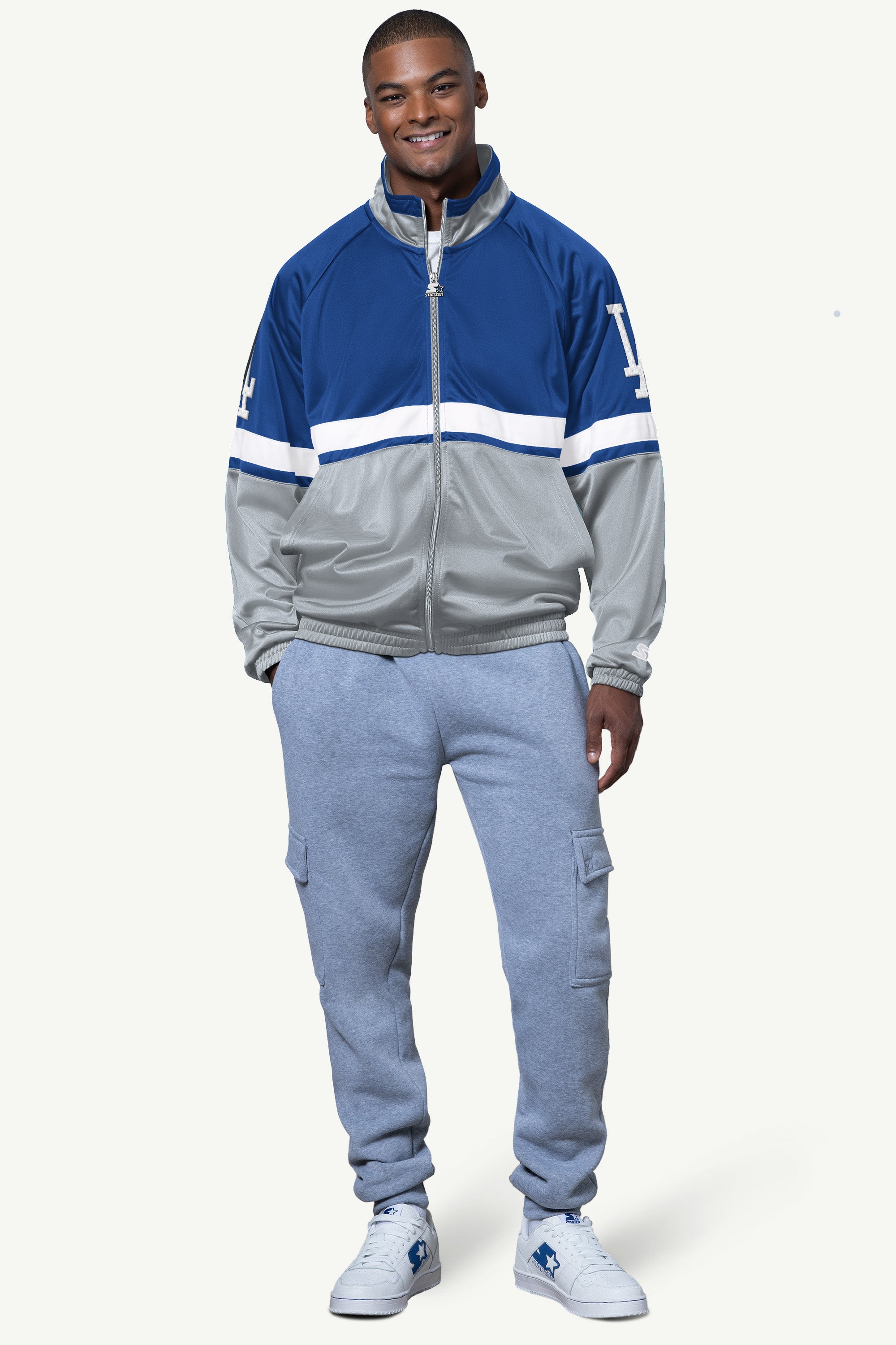 MENS LOS ANGELES DODGERS VETERAN TRACK JACKET View 2 | Los Angeles Dodgers