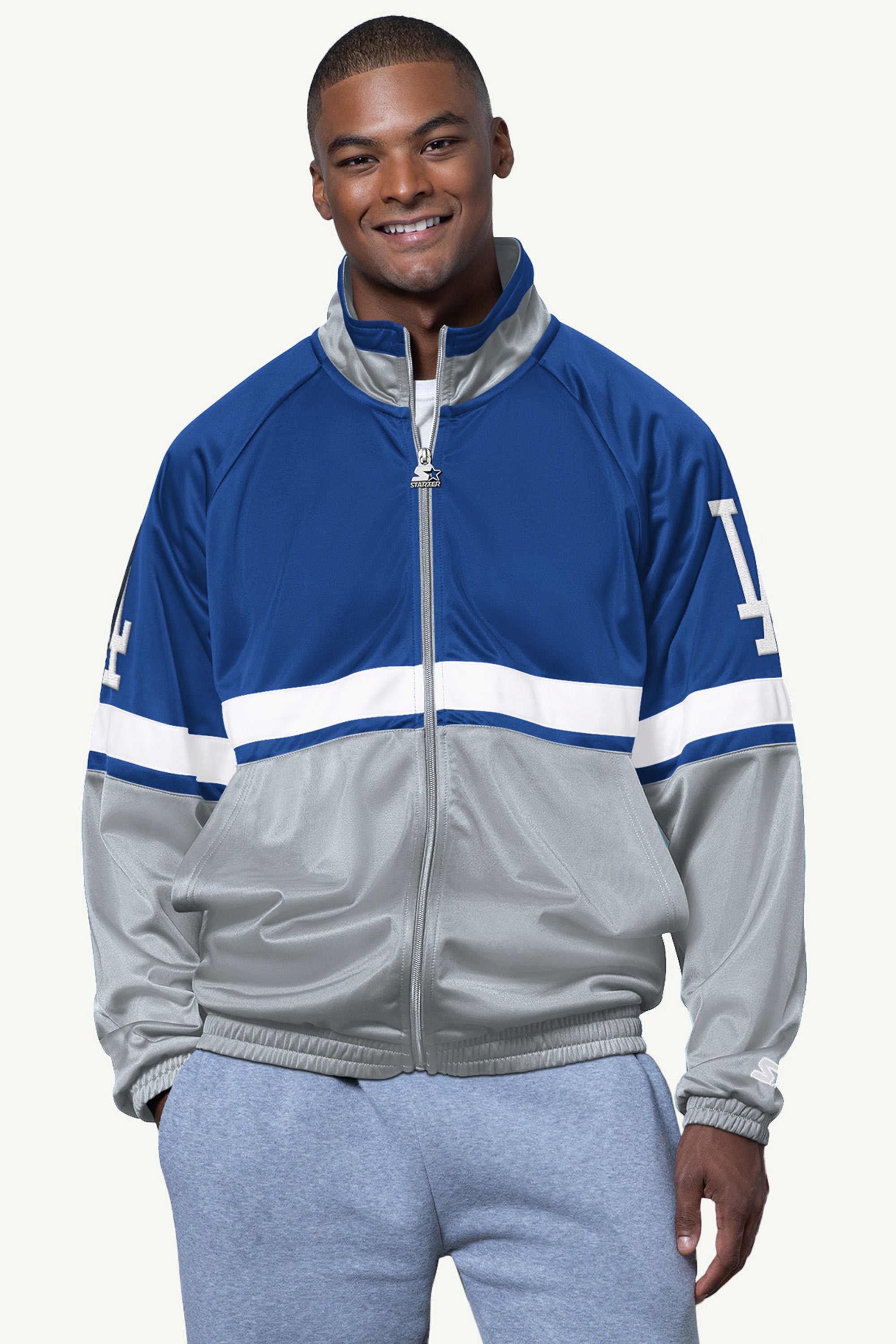 MENS LOS ANGELES DODGERS VETERAN TRACK JACKET View 1 | Los Angeles Dodgers