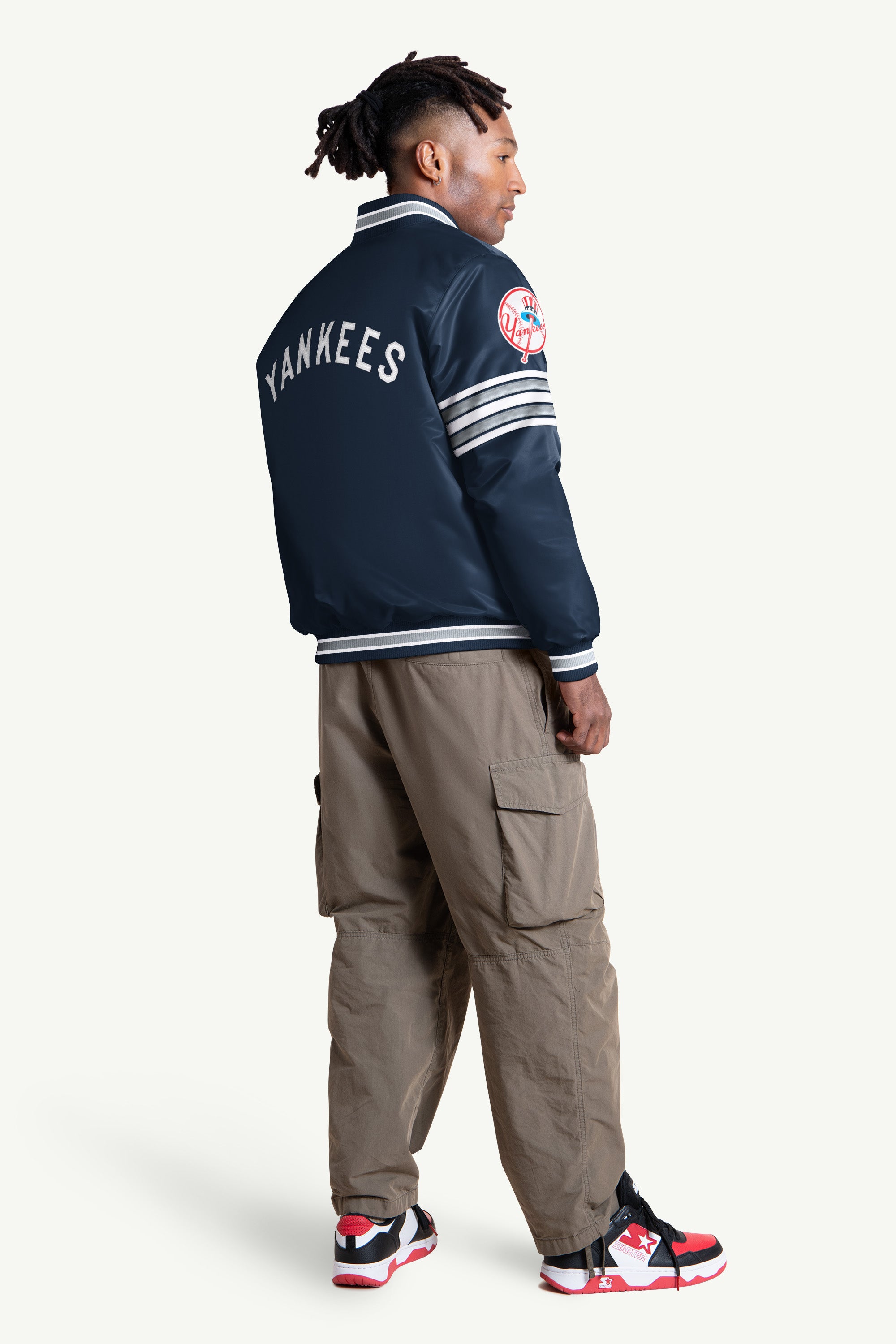 MENS NEW YORK YANKEES SATIN VARSITY JACKET View 2 | Gifts Under $200 MENS NEW YORK YANKEES SATIN VARSITY JACKET View 2 | Gifts Under $200