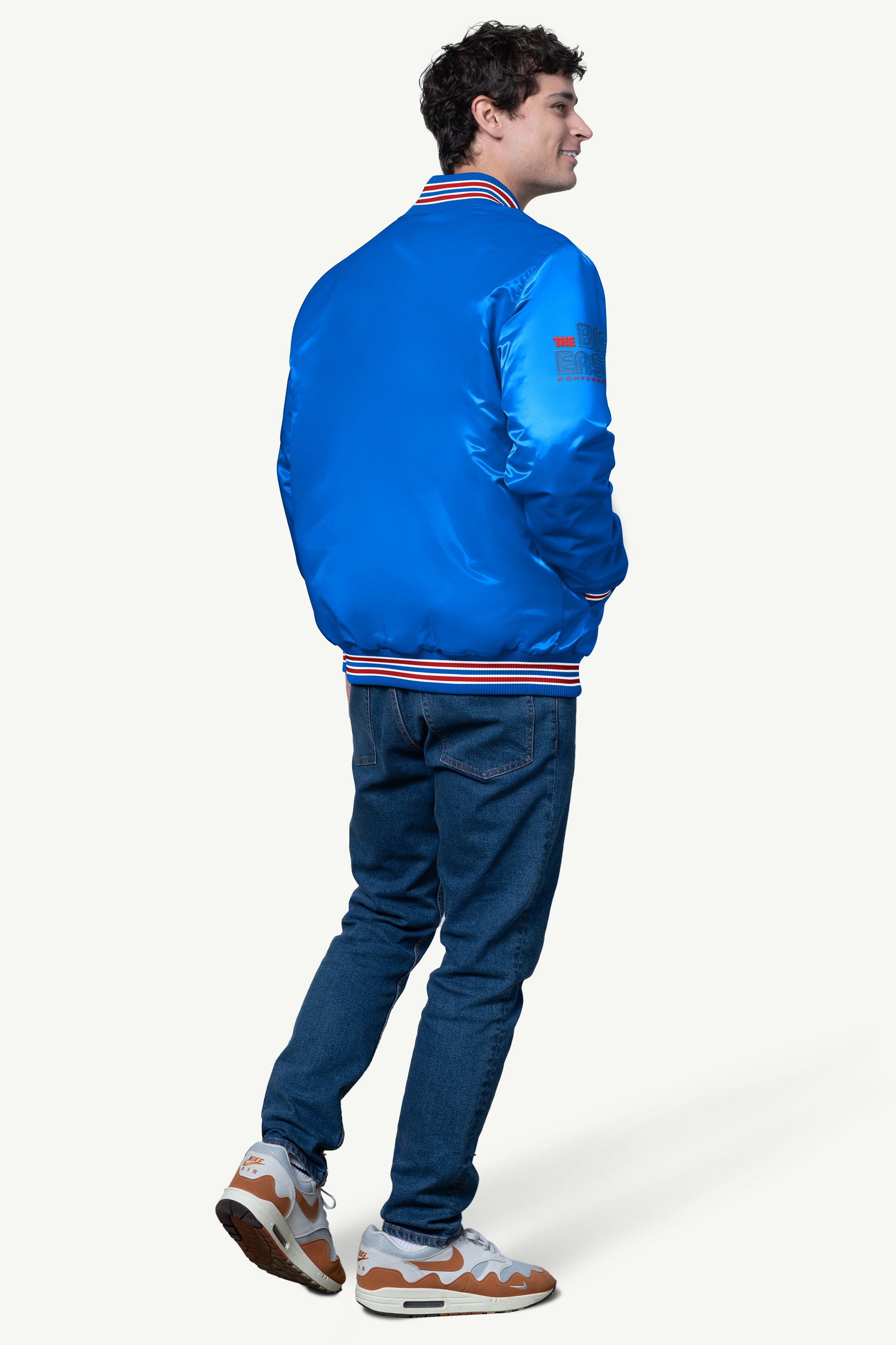 MENS DEPAUL BLUE DEMONS SATIN VARSITY JACKET View 2 | Products MENS DEPAUL BLUE DEMONS SATIN VARSITY JACKET View 2 | Products