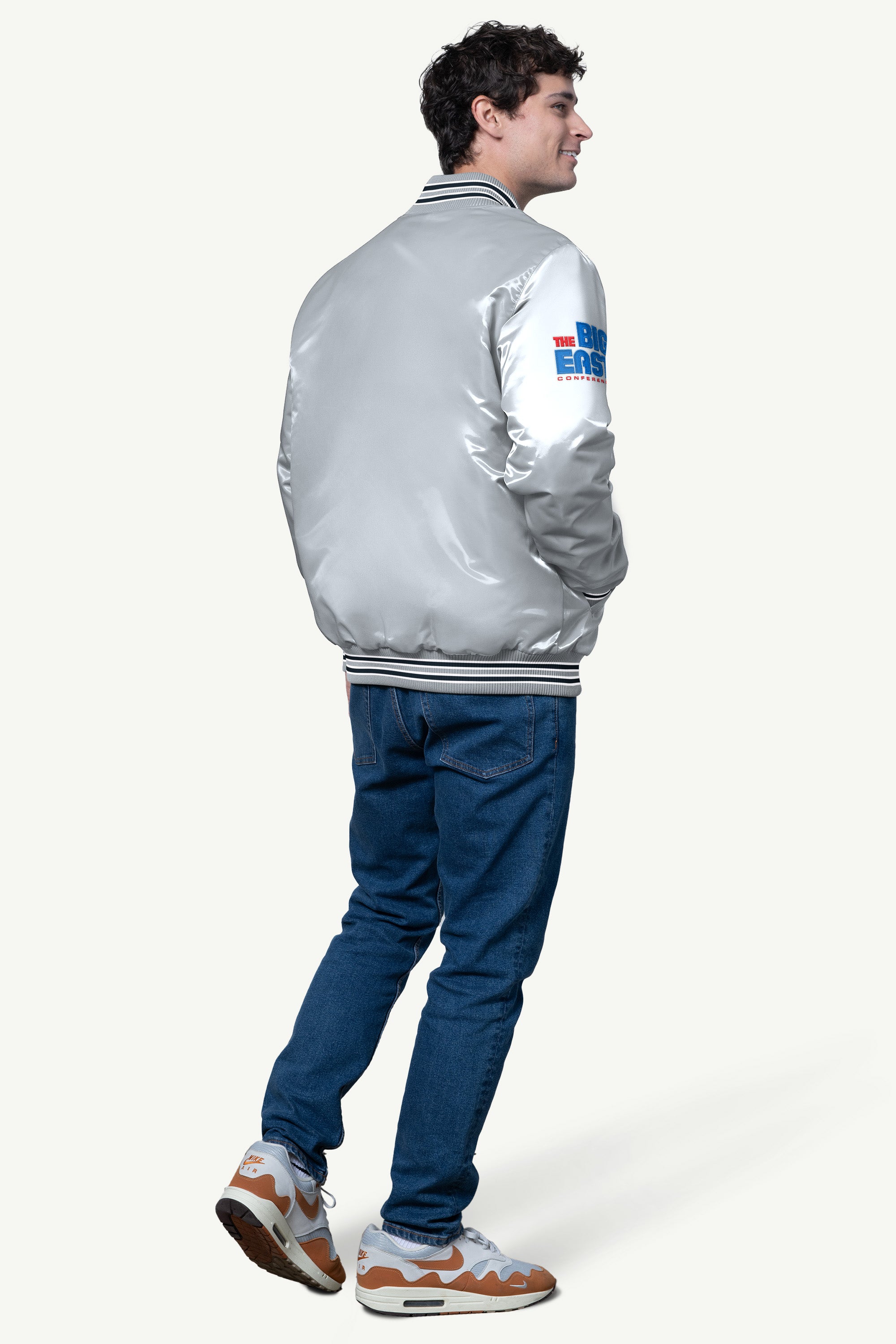 MENS GEORGETOWN HOYAS SATIN VARSITY JACKET View 2 | NCAA