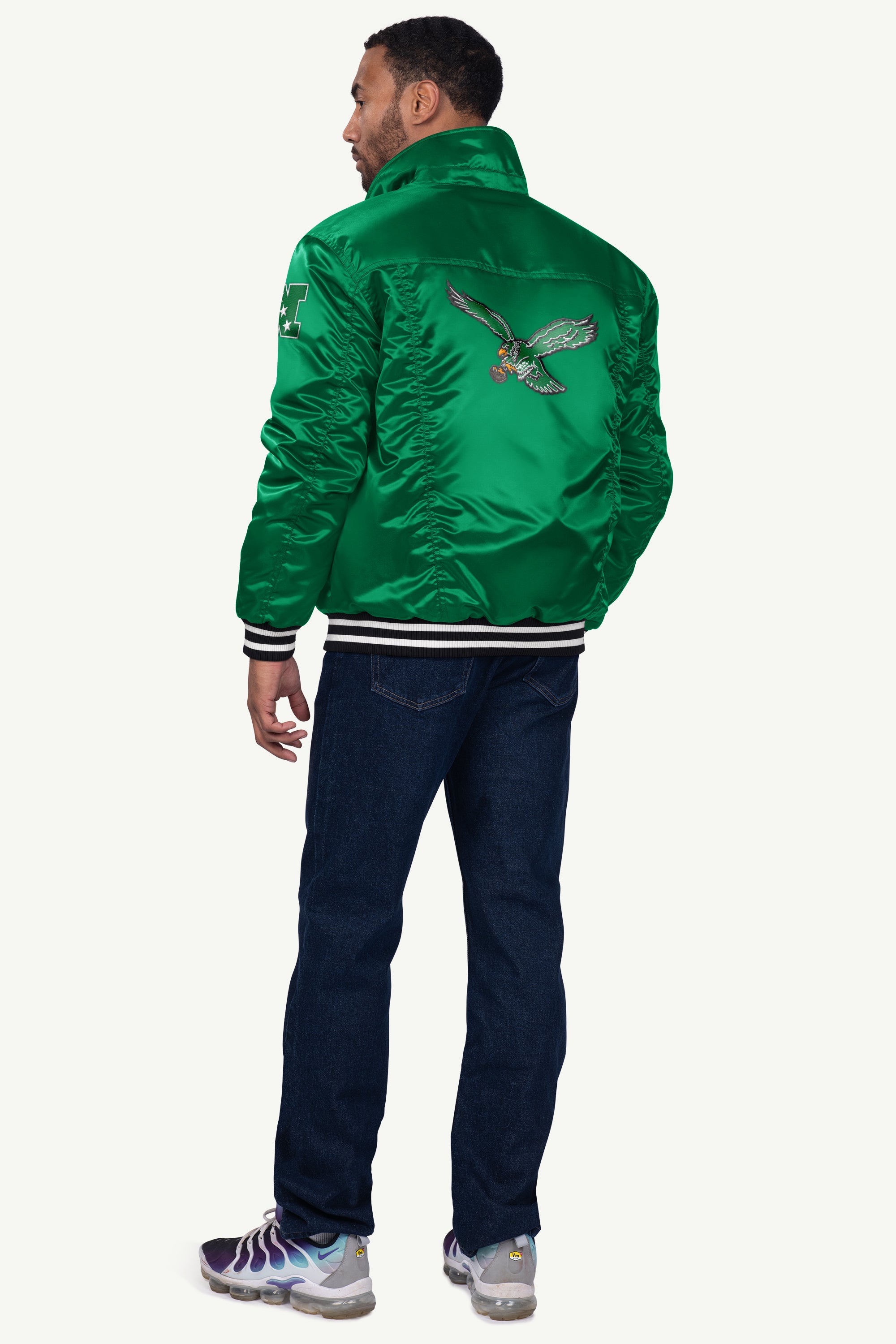 STARTER X LEVI'S  PHILADELPHIA EAGLES SATIN FULL-SNAP JACKET View 2