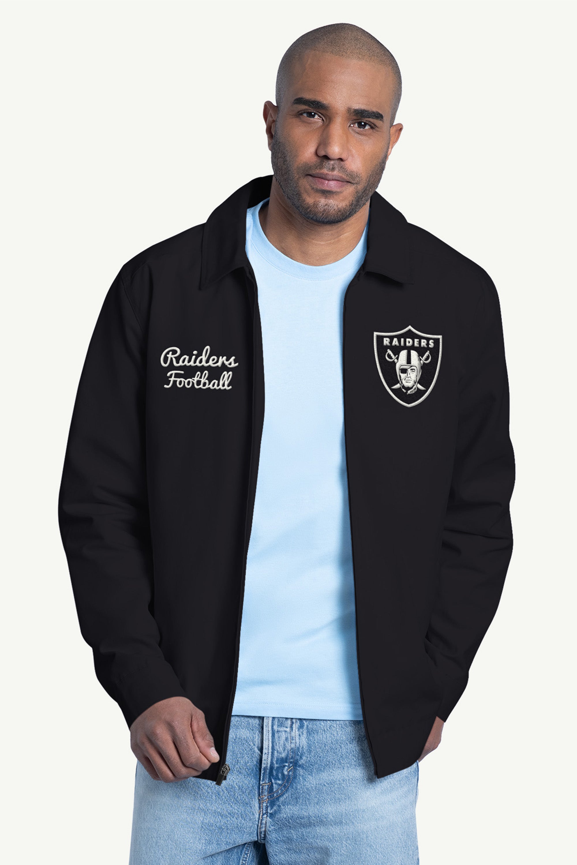 Mens Las Vegas Raiders Franchise Full Zip Jacket | NFL | Starter