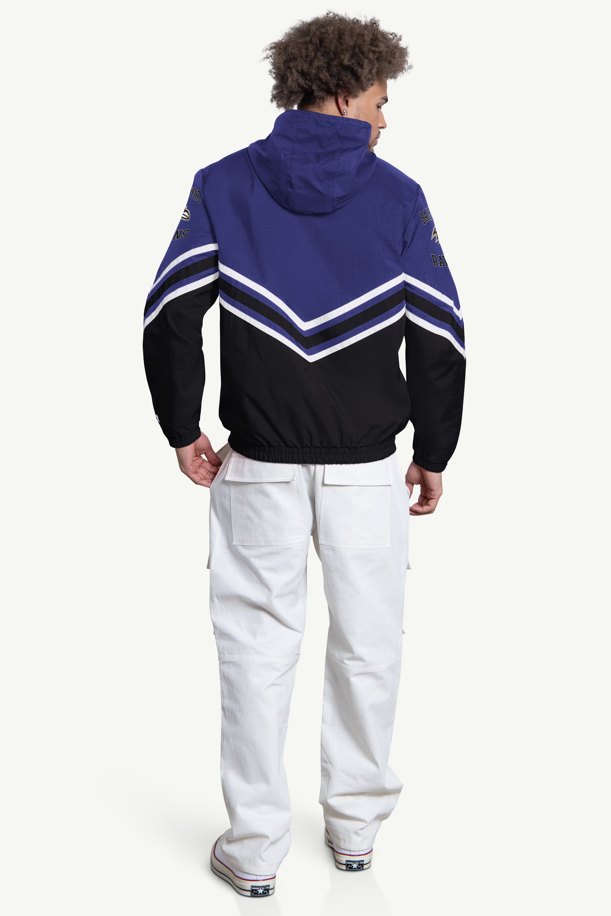 MENS BALTIMORE RAVENS  FAIR PLAY HALF ZIP HOODED PULLOVER View 2 | Baltimore Ravens