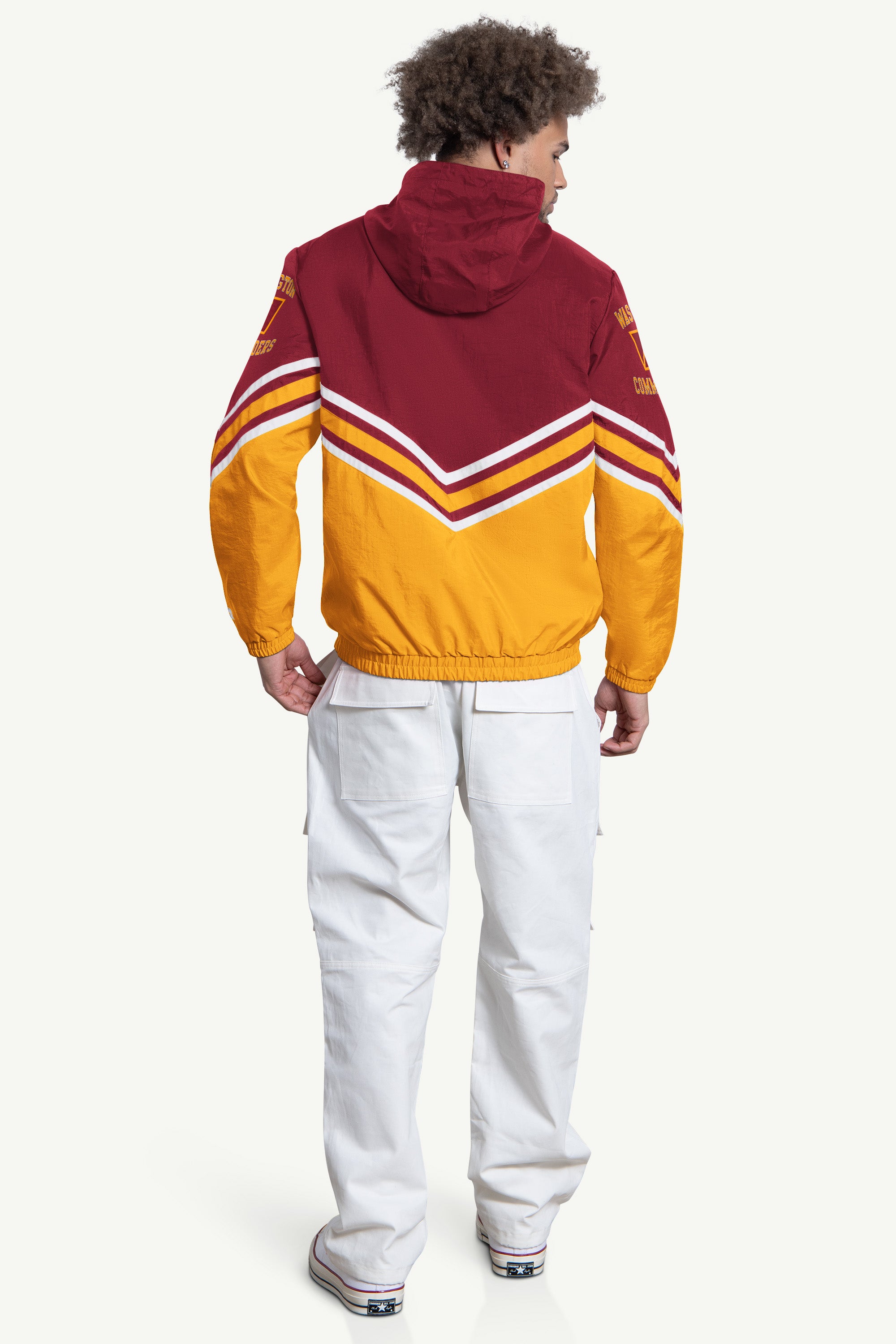 MENS WASHINGTON COMMANDERS  FAIR PLAY HALF ZIP HOODED PULLOVER View 2
