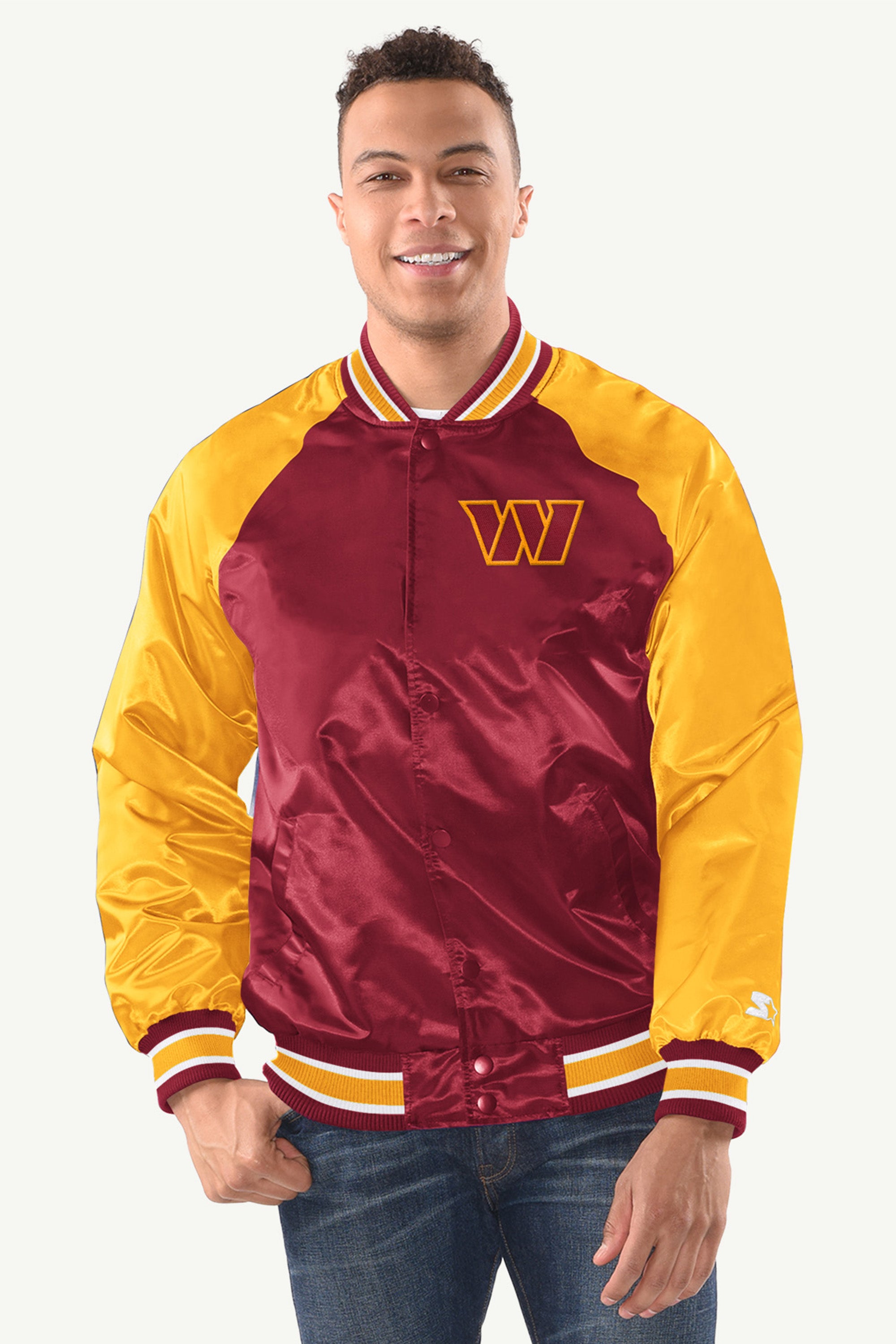 MENS WASHINGTON COMMANDERS INDUCTEE SATIN VARSITY JACKET View 1 | NFL