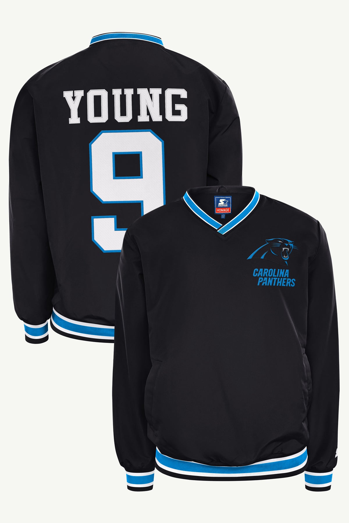 BRYCE YOUNG CAROLINA PANTHERS PLAYER PULLOVER JACKET View 1