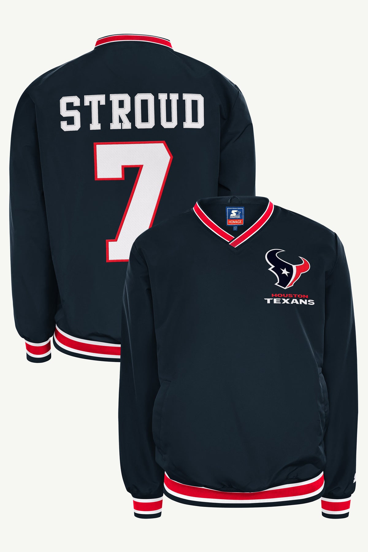 C.J. STROUD HOUSTON TEXANS PLAYER PULLOVER JACKET View 1