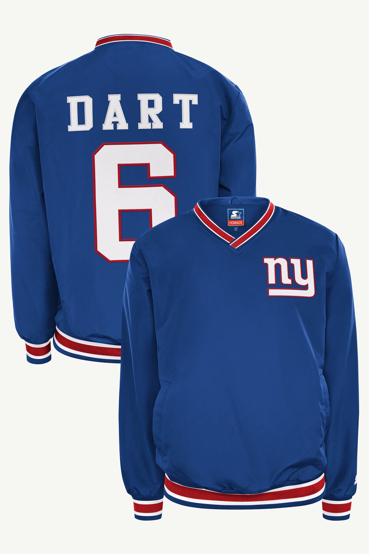 JAXSON DART NEW YORK GIANTS PLAYER PULLOVER JACKET View 1