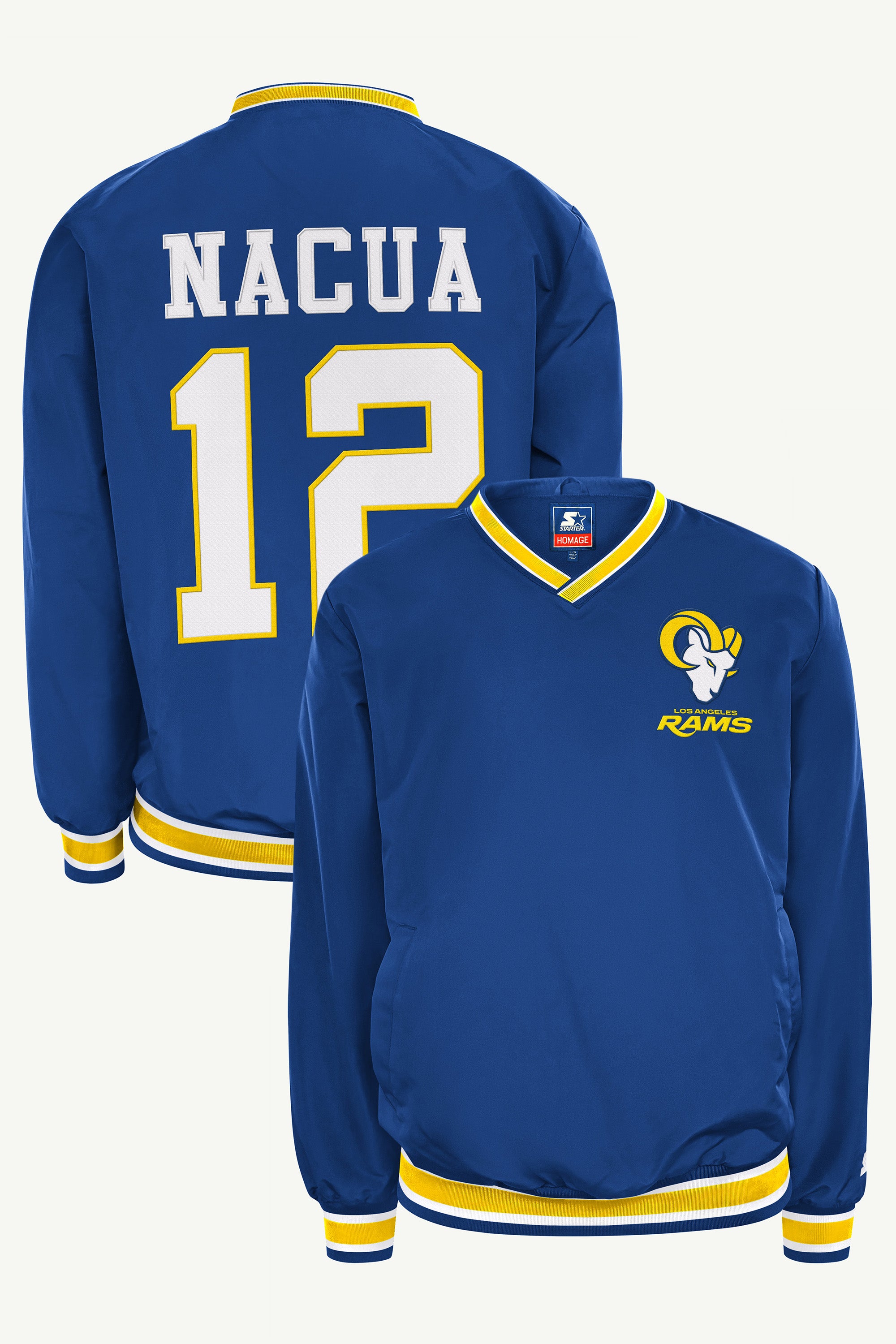 PUKA NACUA LOS ANGELES RAMS PLAYER PULLOVER JACKET View 1