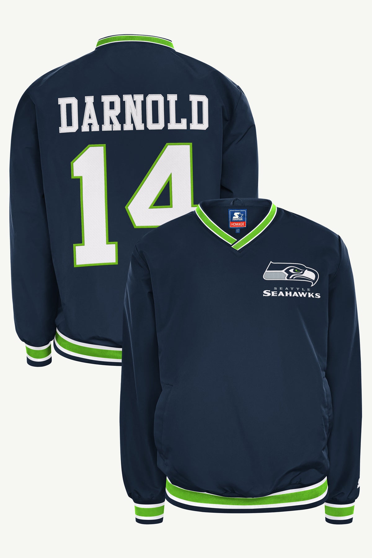 SAM DARNOLD SEATTLE SEAHAWKS PLAYER PULLOVER JACKET View 1