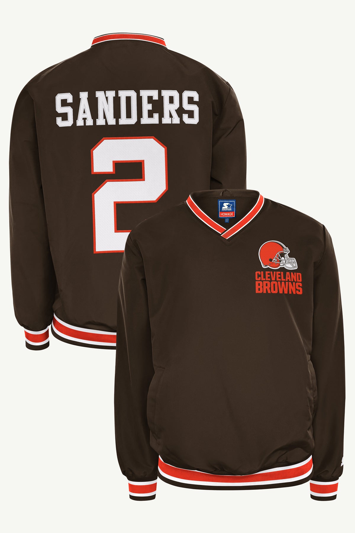 SHEDEUR SANDERS CLEVELAND BROWNS PLAYER PULLOVER JACKET View 1