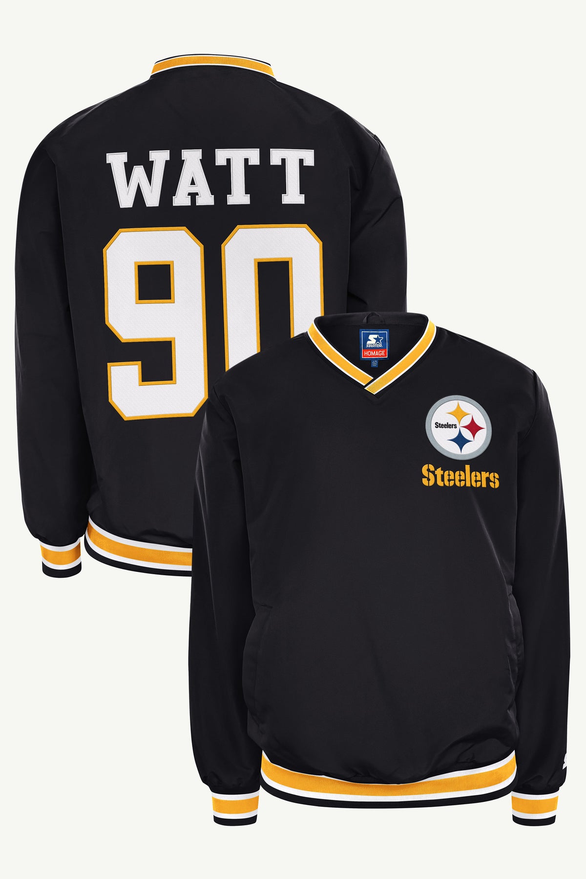 T.J. WATT PITTSBURGH STEELERS PLAYER PULLOVER JACKET View 1