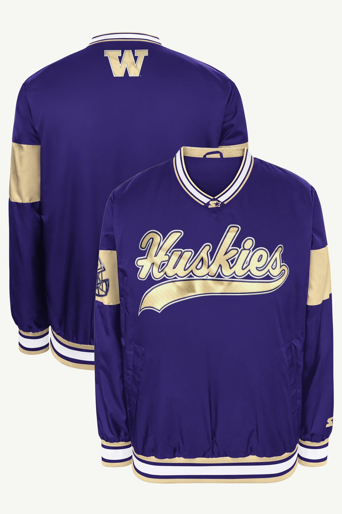 MENS WASHINGTON HUSKIES TAILSWEEP V-NECK PULLOVER JACKET View 1