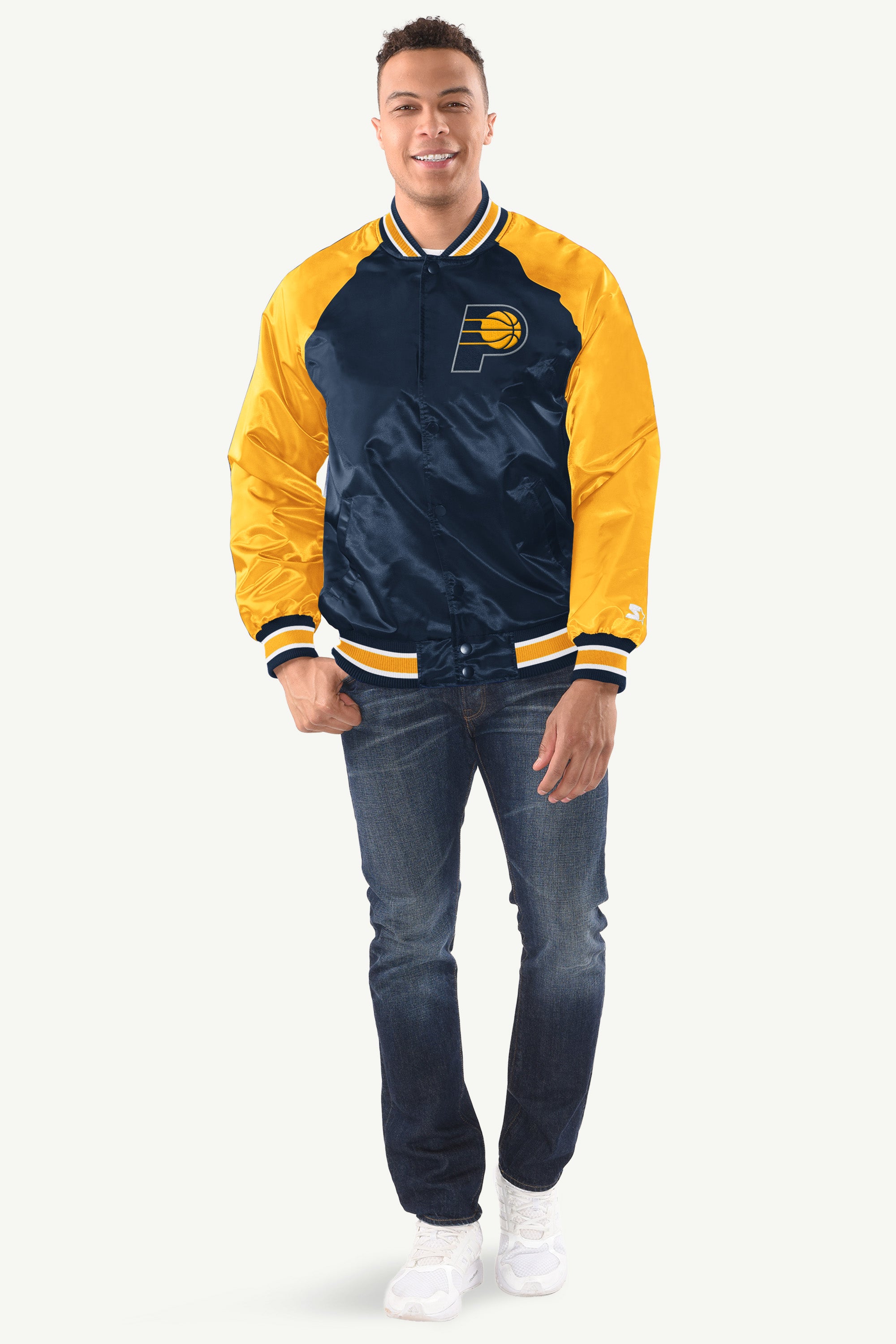 MENS INDIANA PACERS INDUCTEE SATIN VARSITY JACKET View 3