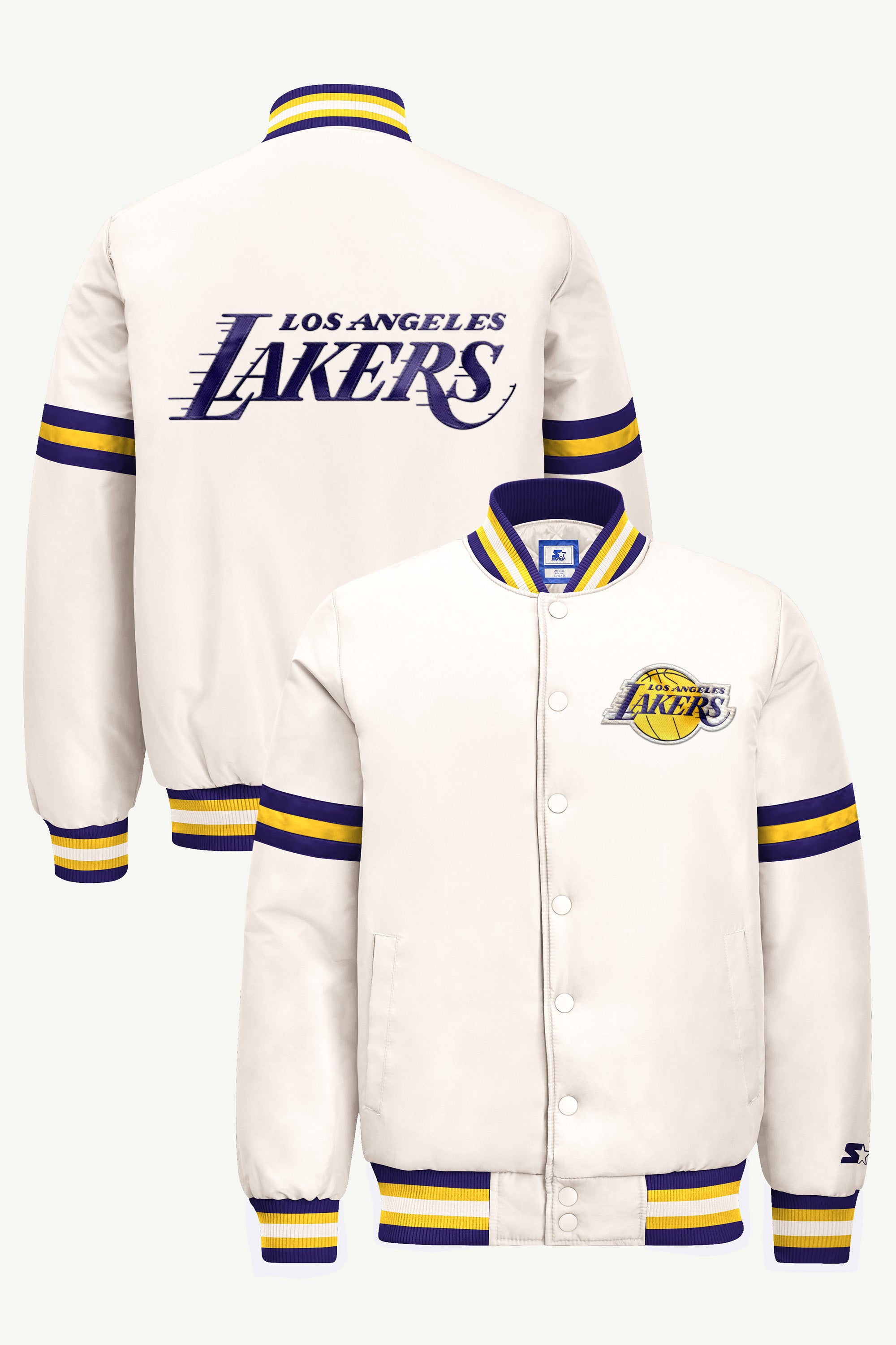 MENS LOS ANGELES LAKERS COURTSIDE VARSITY JACKET View 1