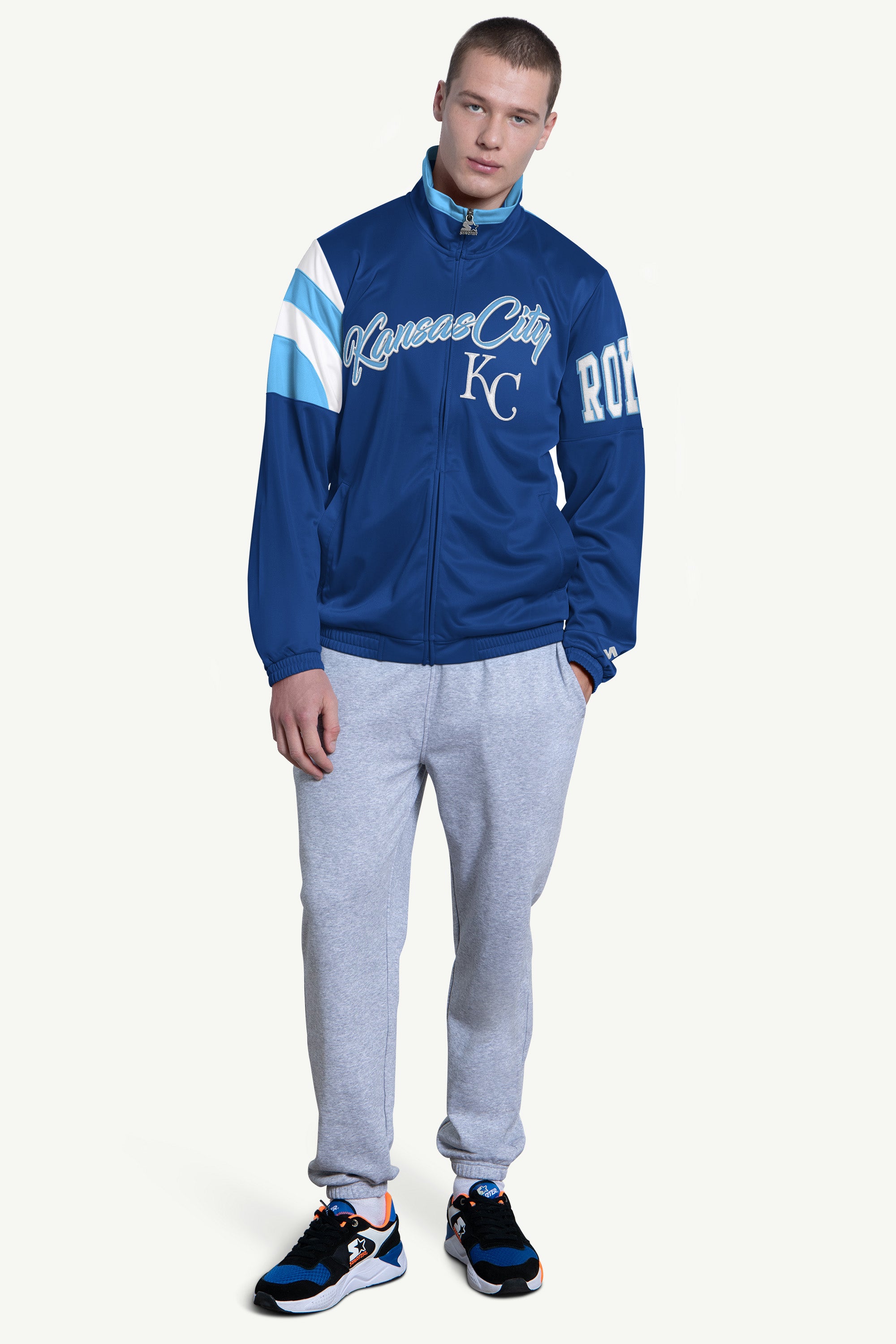 MENS KANSAS CITY ROYALS HERITAGE TRACK JACKET View 3