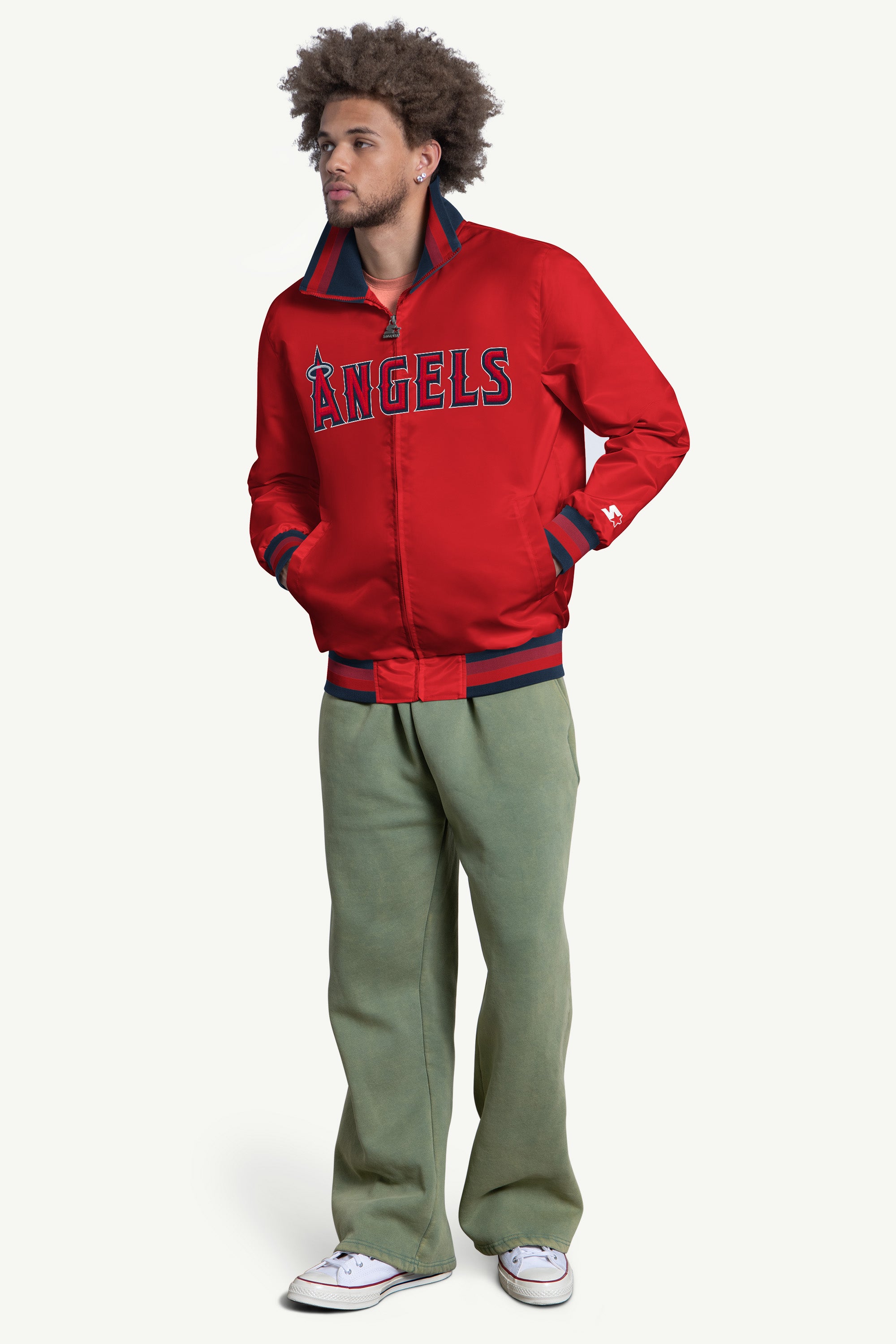 Mens Los Angeles Angels Captain Varsity Jacket | MLB | Starter