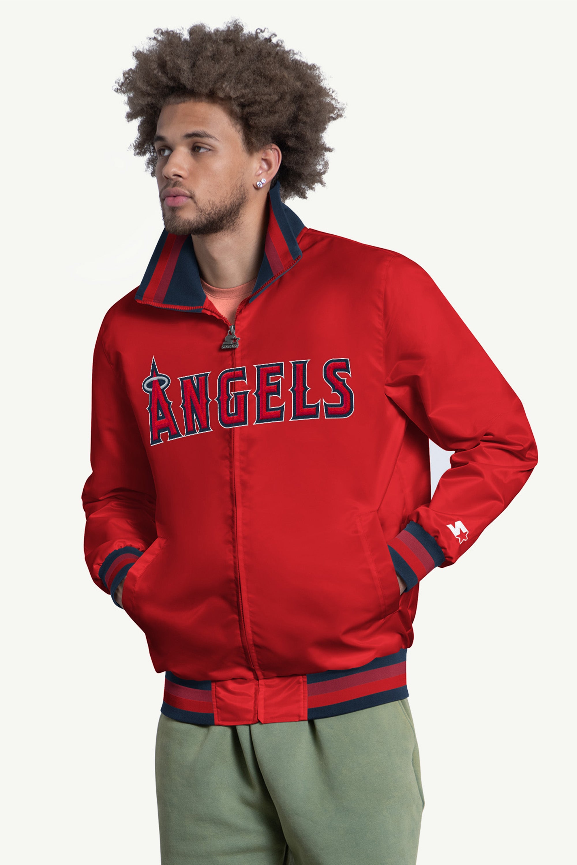 Mens Los Angeles Angels Captain Varsity Jacket | MLB | Starter
