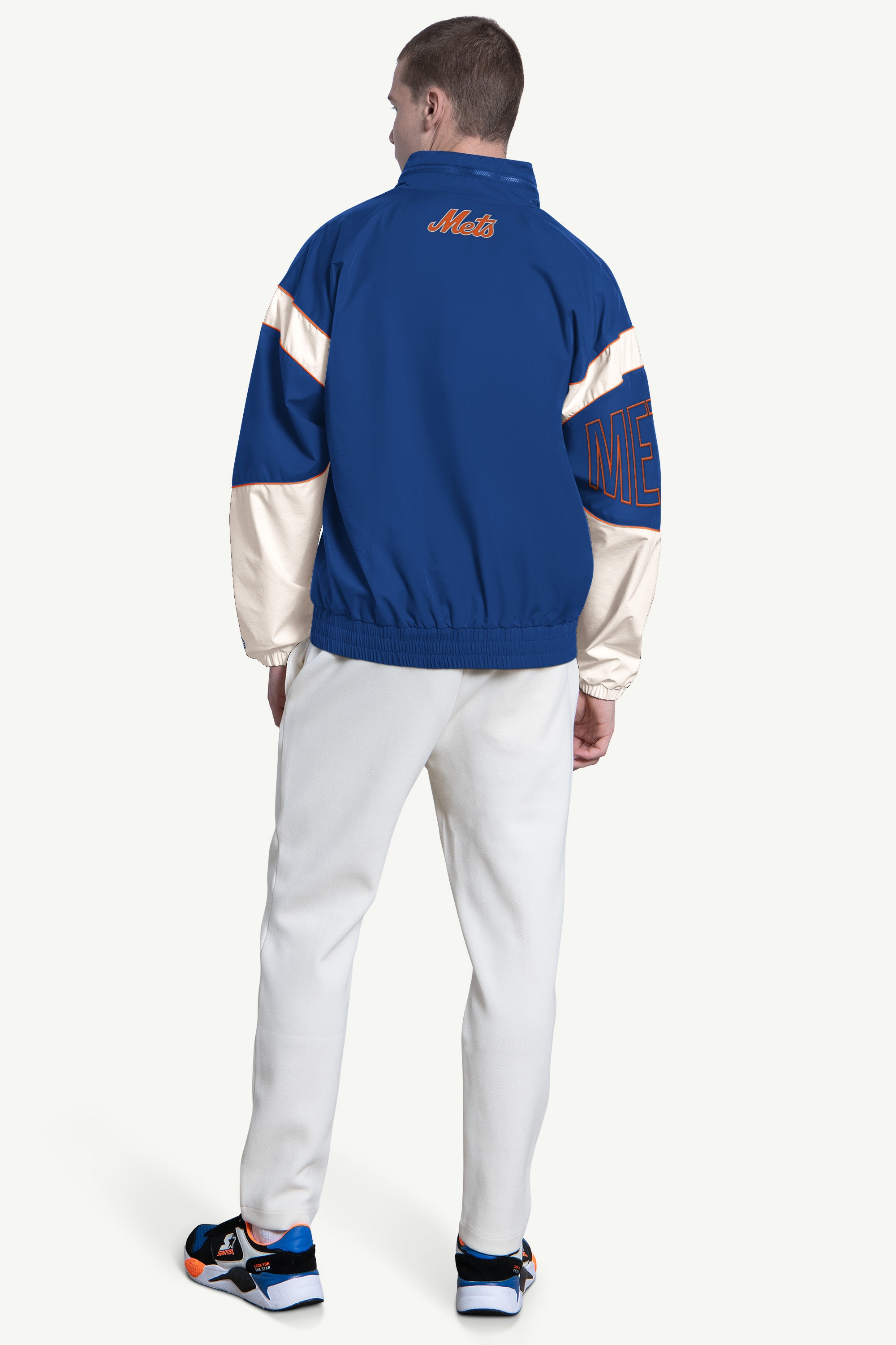 Mens New York Mets Retro Full Zip Leather Jacket | MLB | Starter