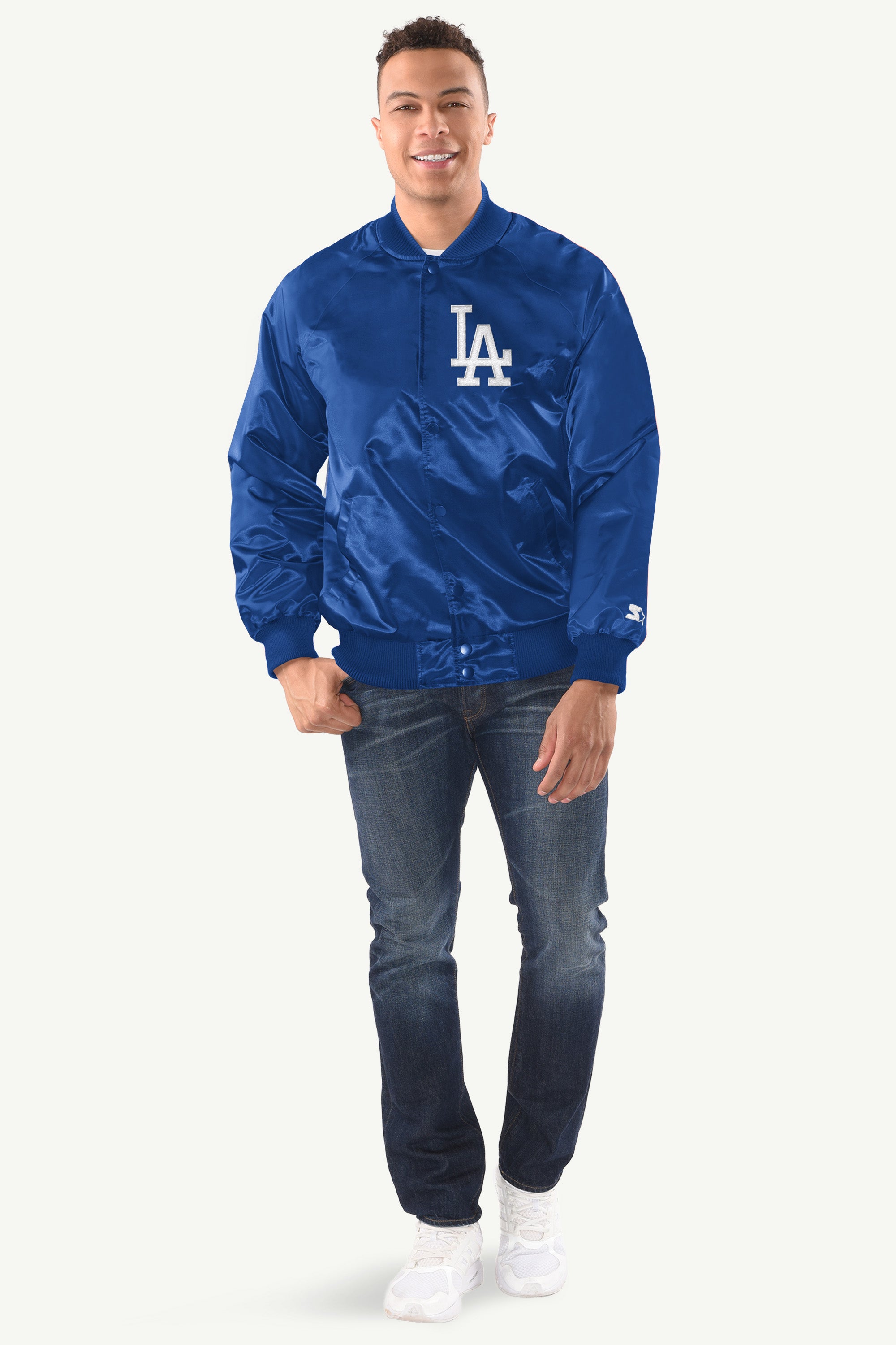 Mens Los Angeles Dodgers Inductee Satin Varsity Jacket | MLB | Starter