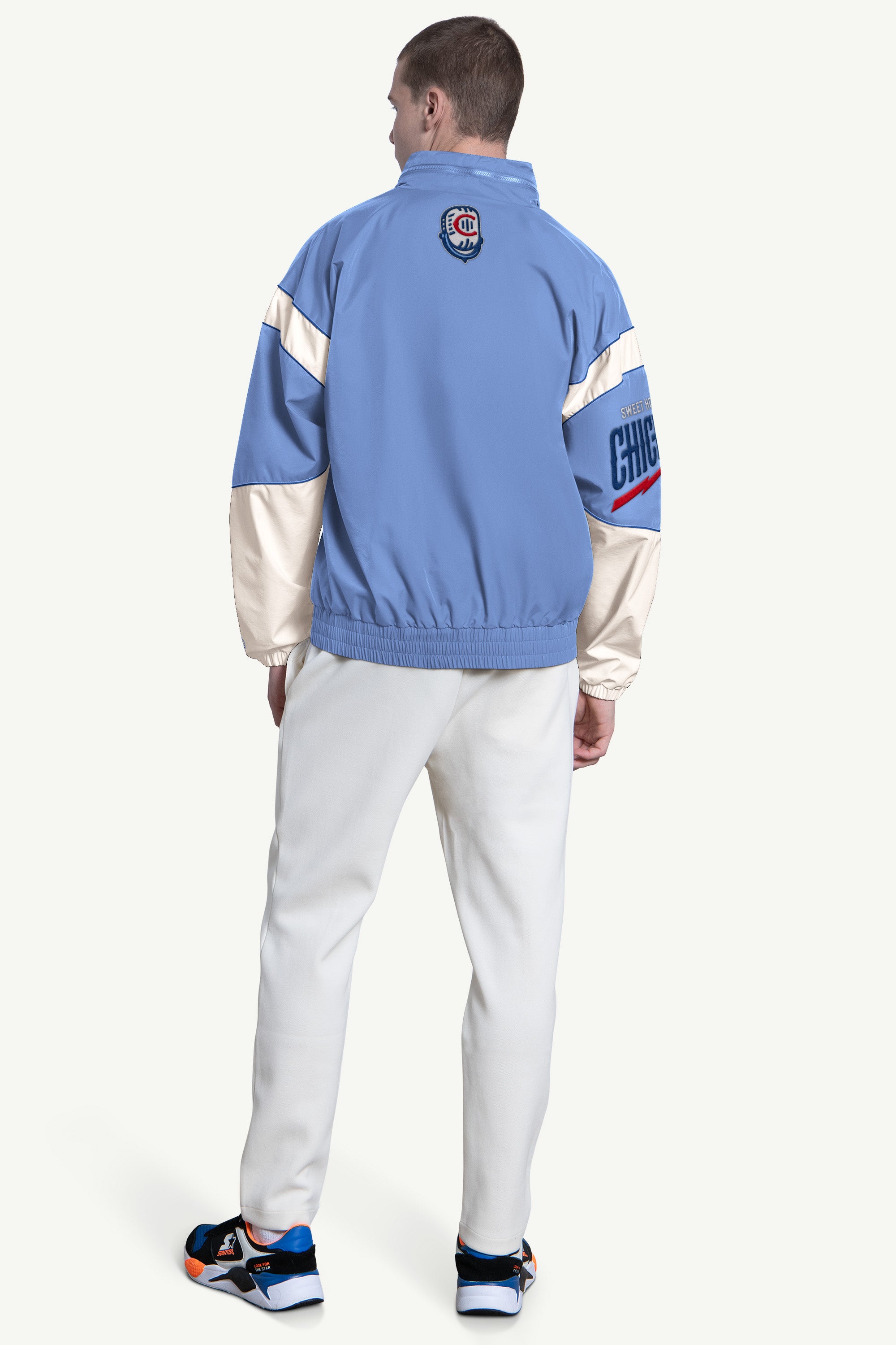 Mens Chicago Cubs Retro Full Zip Leather Jacket | MLB | Starter