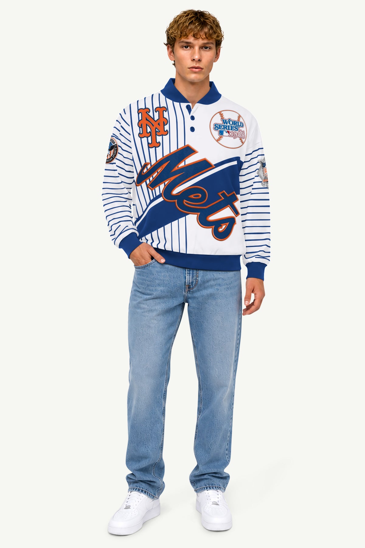 MENS NEW YORK METS 40TH ANNIVERSARY PULLOVER View 3