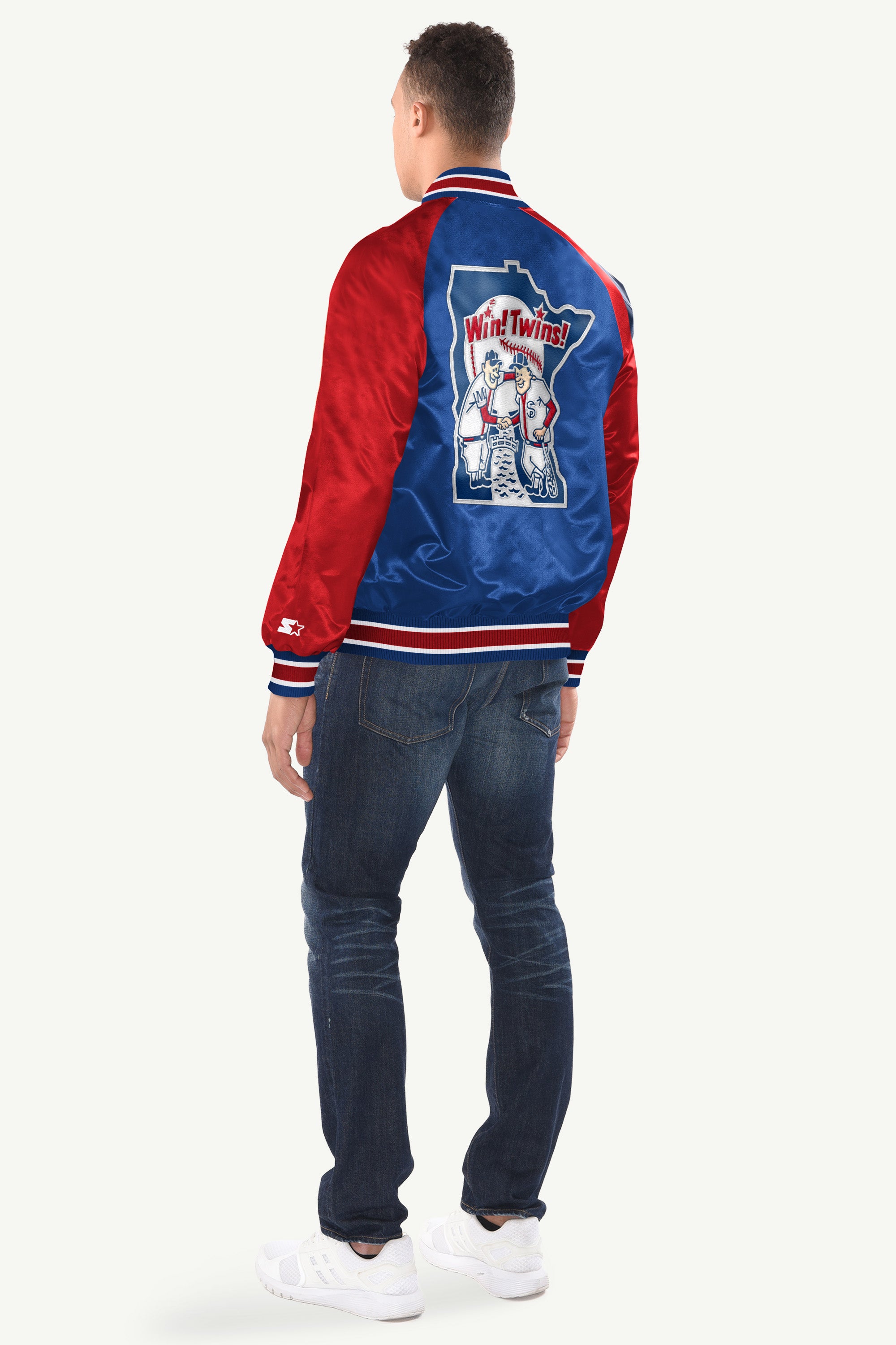 MENS MINNESOTA TWINS INDUCTEE SATIN VARSITY JACKET View 2