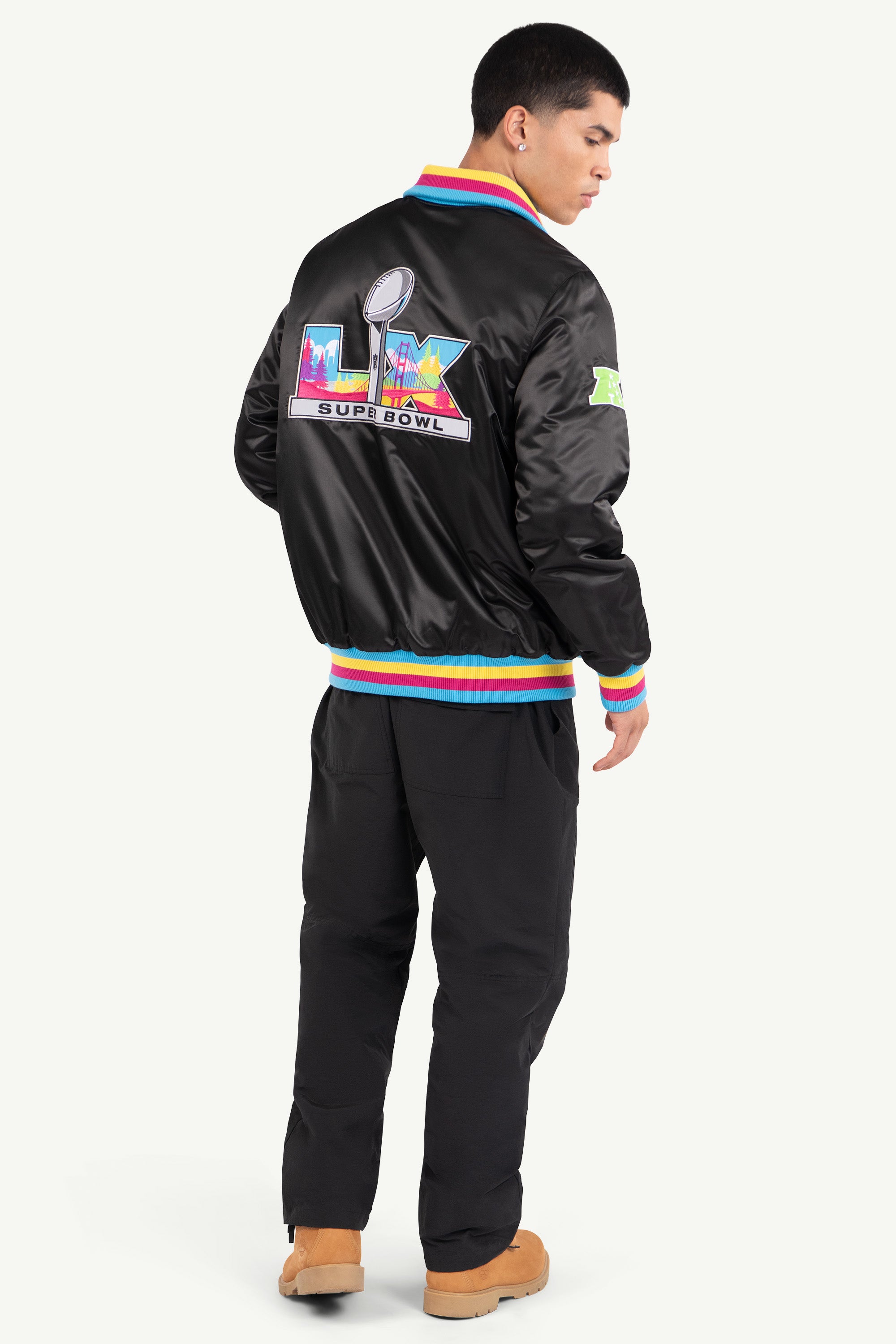 Mens Super Bowl Lx Satin Varsity Jacket | NFL | Starter