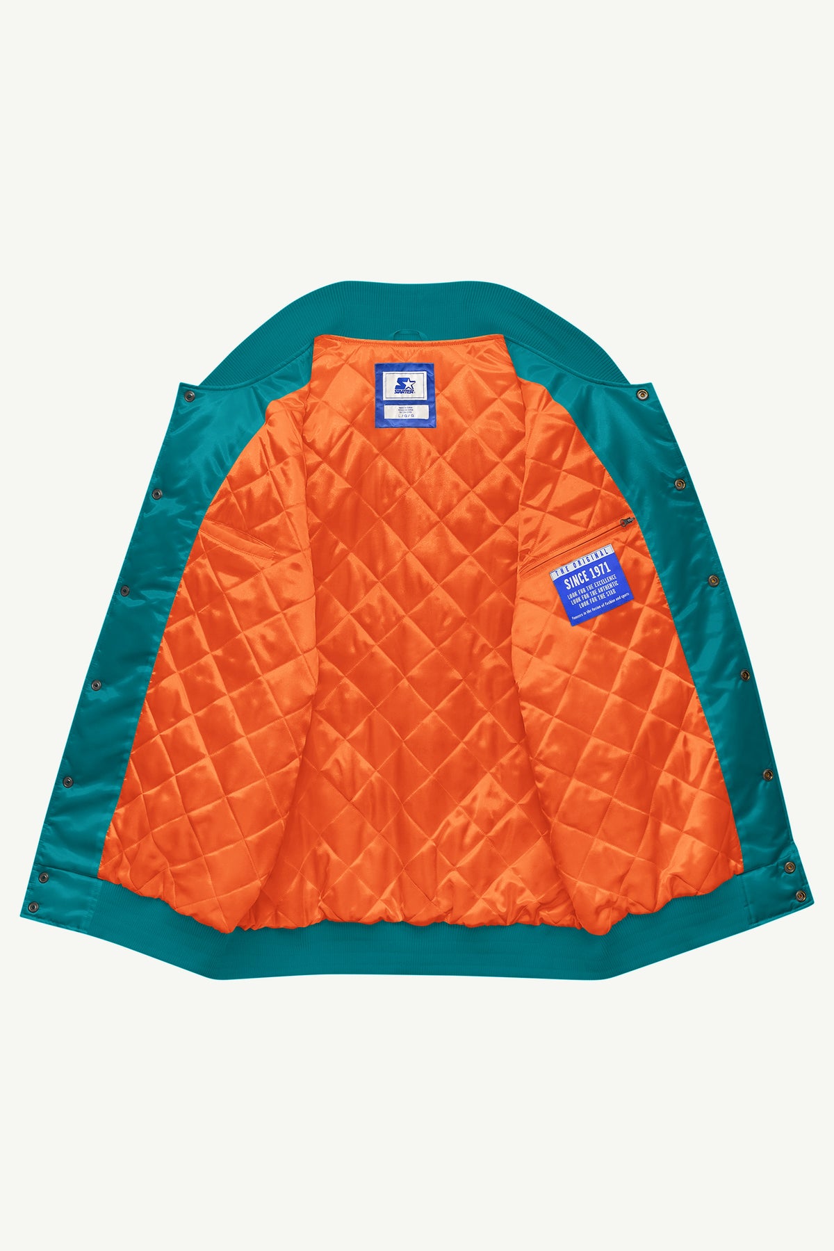 MENS MIAMI DOLPHINS COURTSIDE VARSITY JACKET View 5
