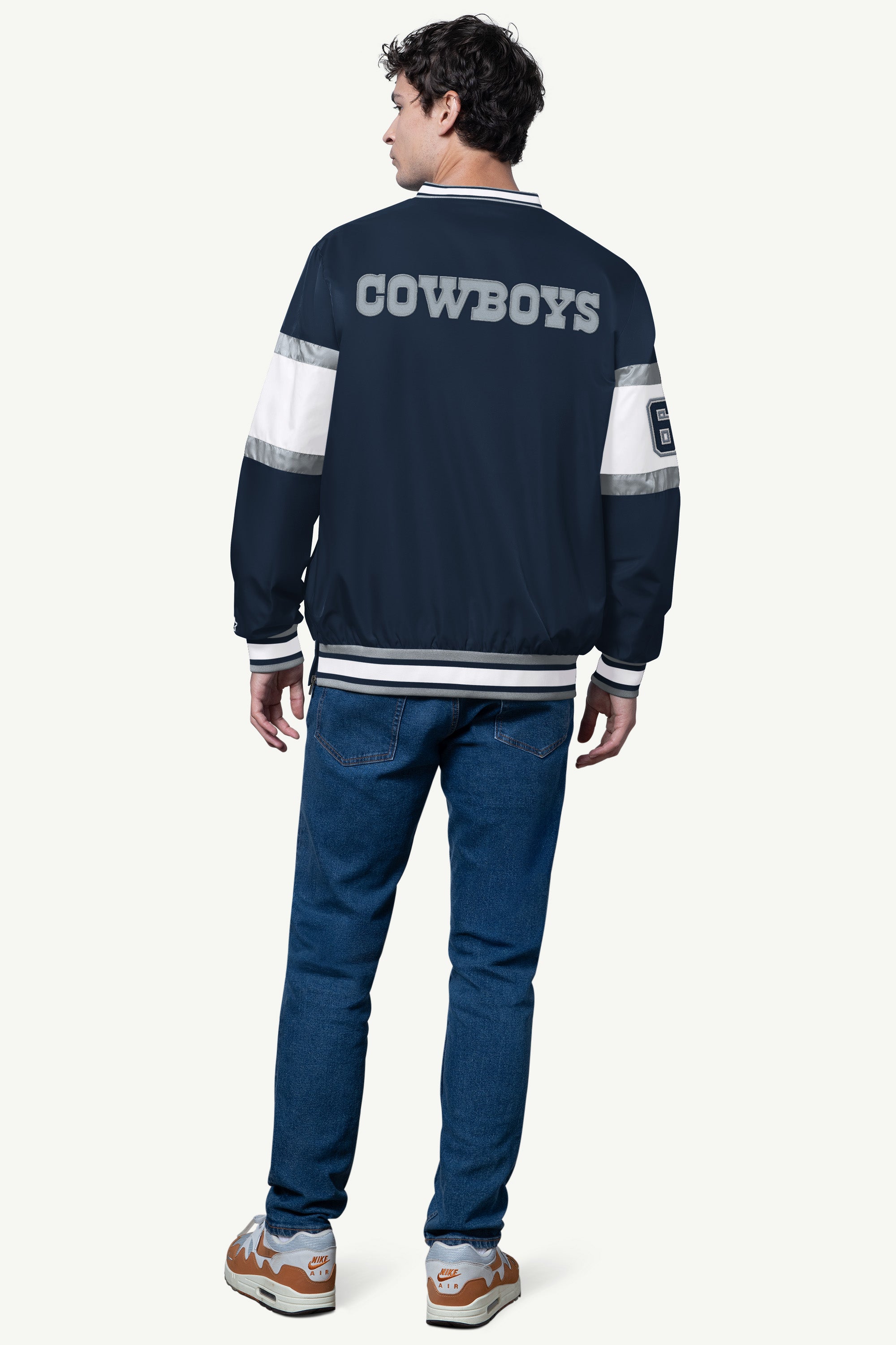 MENS DALLAS COWBOYS SIGNAL COLLAR PULLOVER View 3 | Men's Windbreakers
