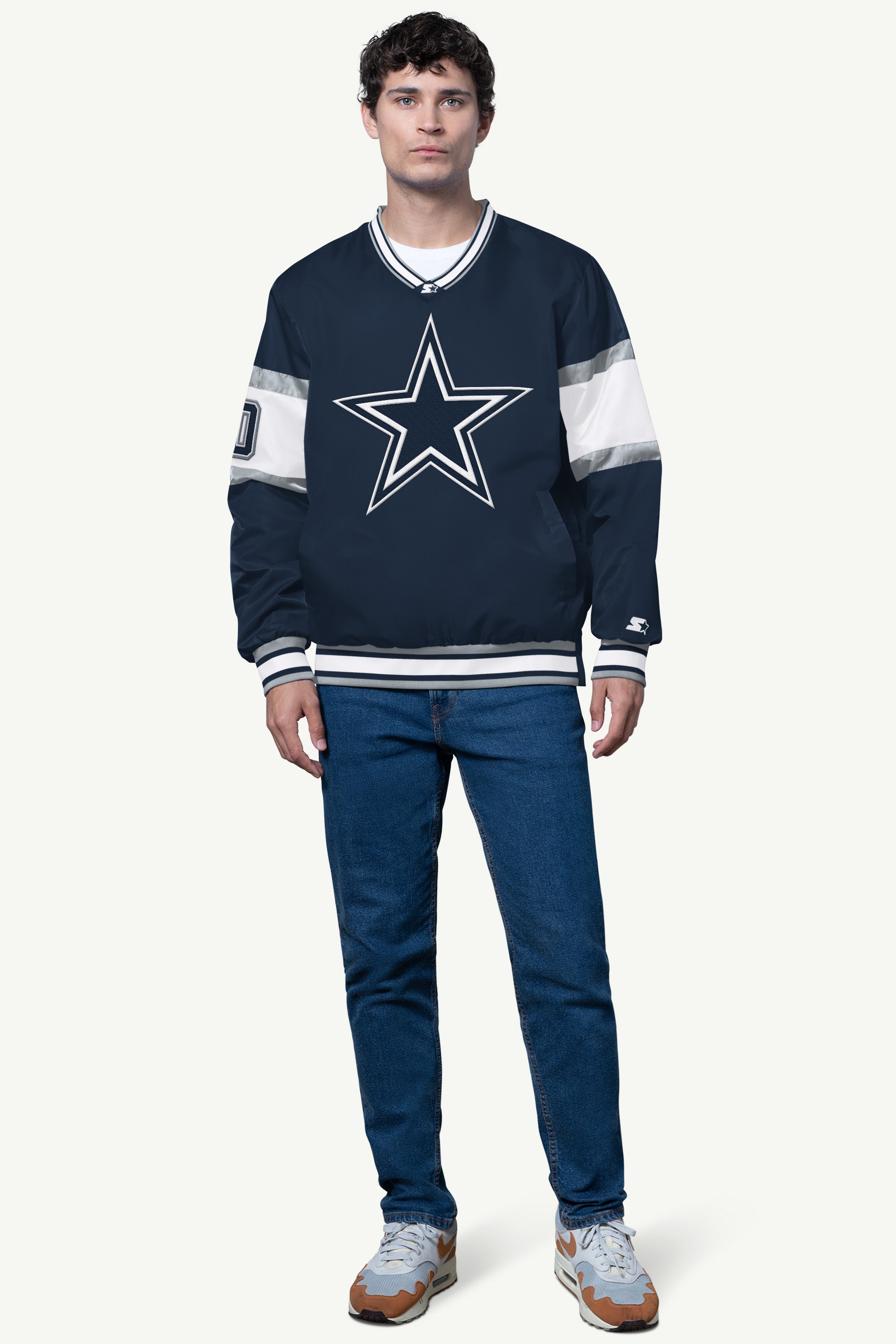 MENS DALLAS COWBOYS SIGNAL COLLAR PULLOVER View 2 | Men's Windbreakers MENS DALLAS COWBOYS SIGNAL COLLAR PULLOVER View 2 | Men's Windbreakers