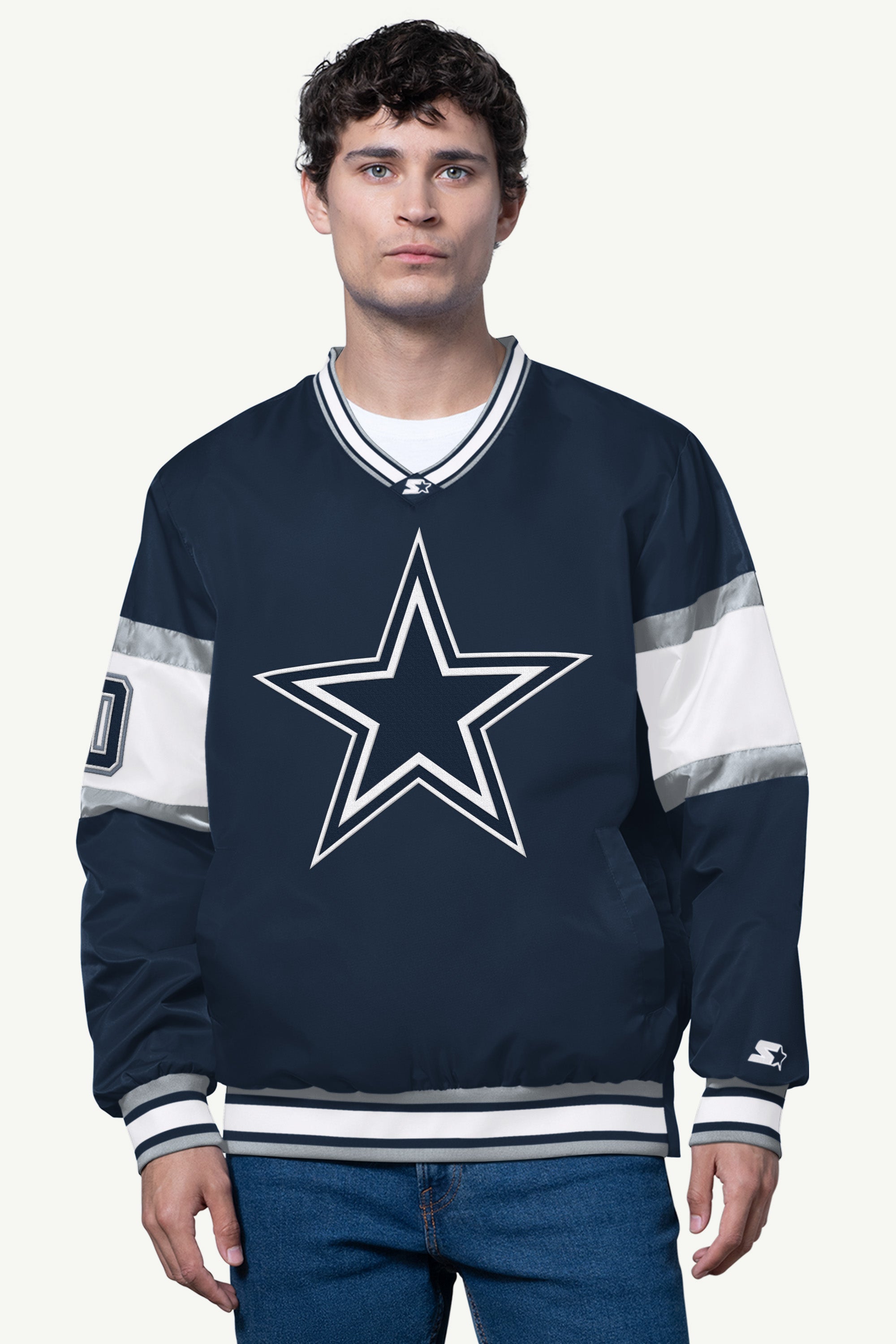 MENS DALLAS COWBOYS SIGNAL COLLAR PULLOVER View 1 | Men's Windbreakers MENS DALLAS COWBOYS SIGNAL COLLAR PULLOVER View 1 | Men's Windbreakers