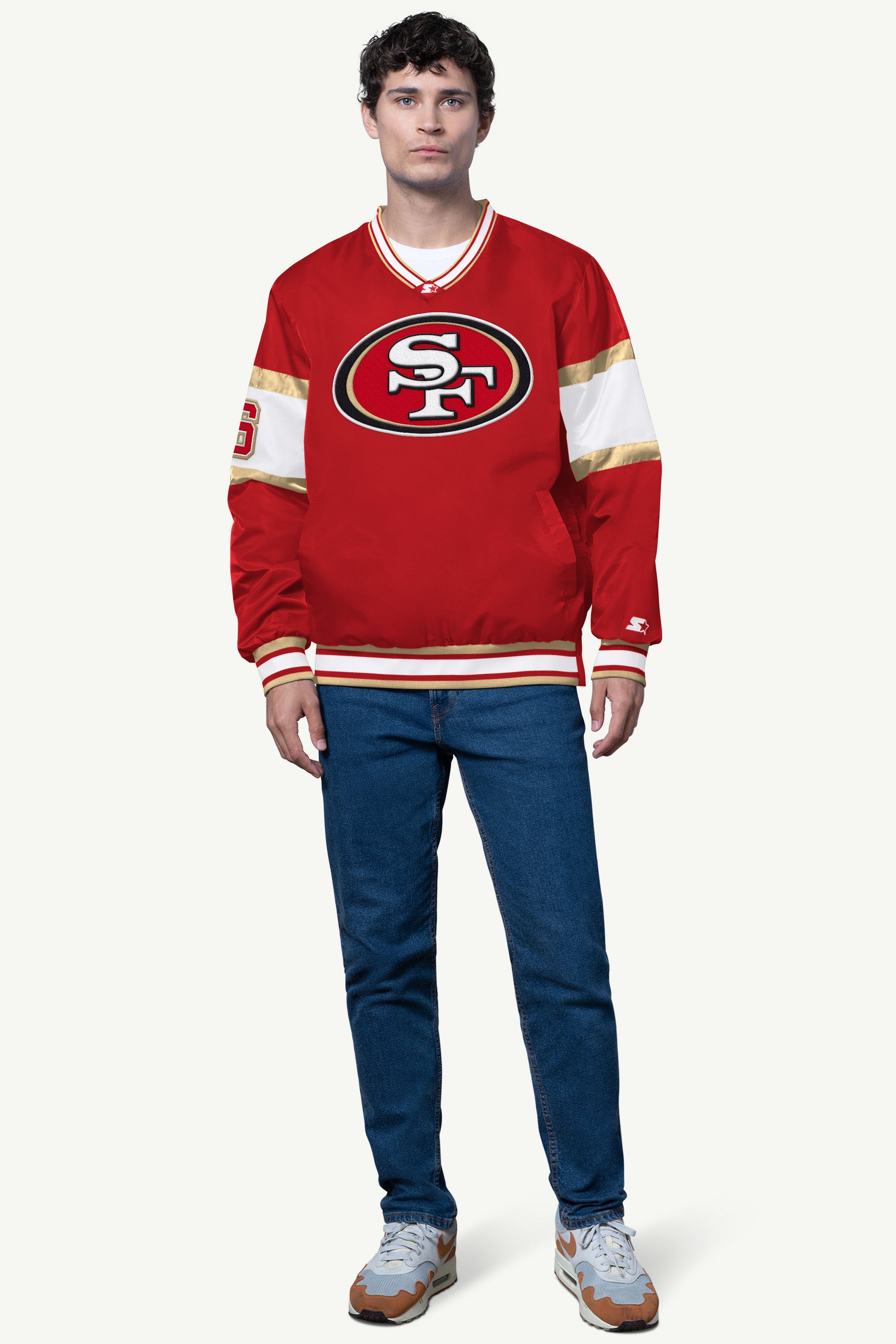 MENS SAN FRANCISCO 49ERS SIGNAL COLLAR PULLOVER View 2 | NFL